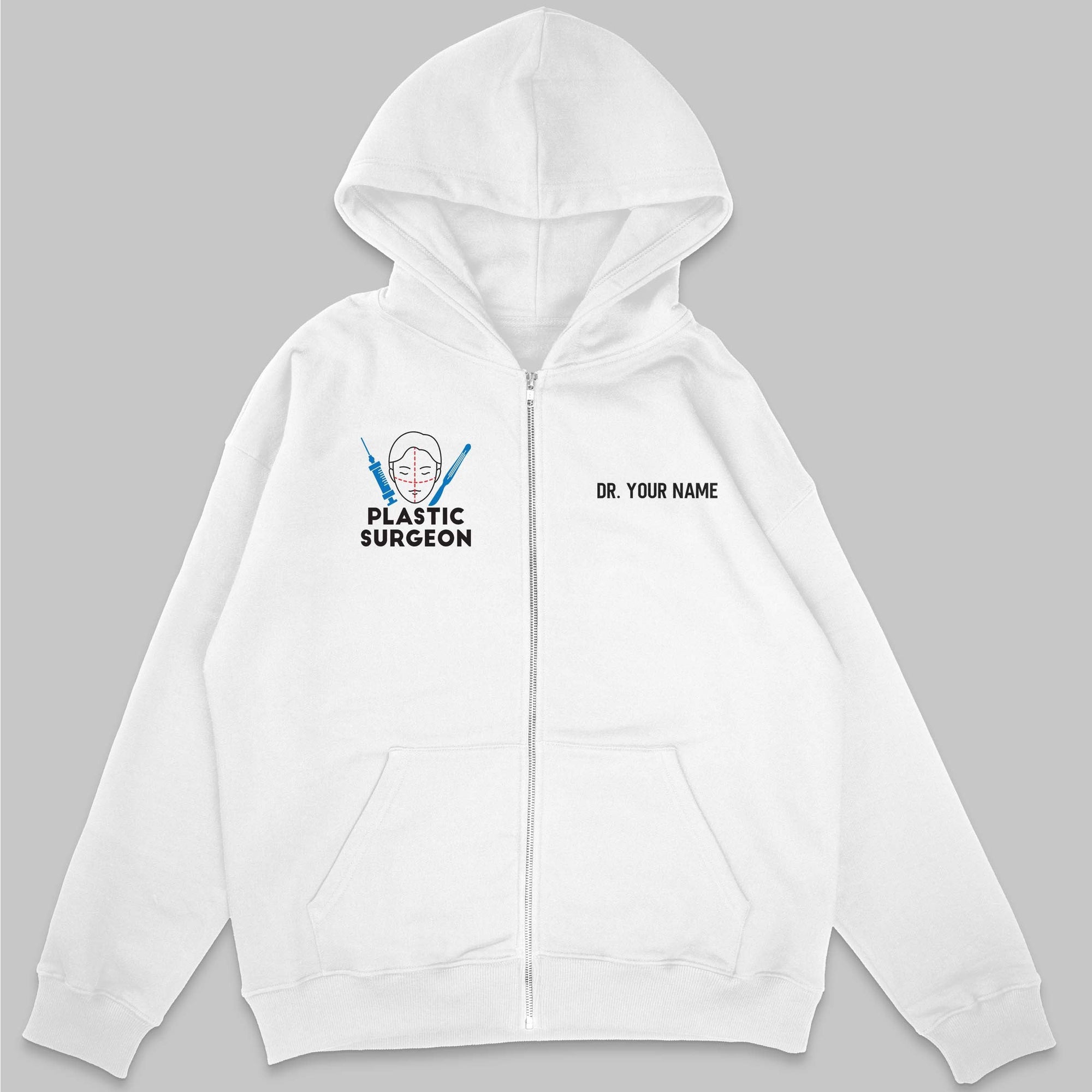 Definition Of Plastic Surgeon - Personalized Unisex Zip Hoodie