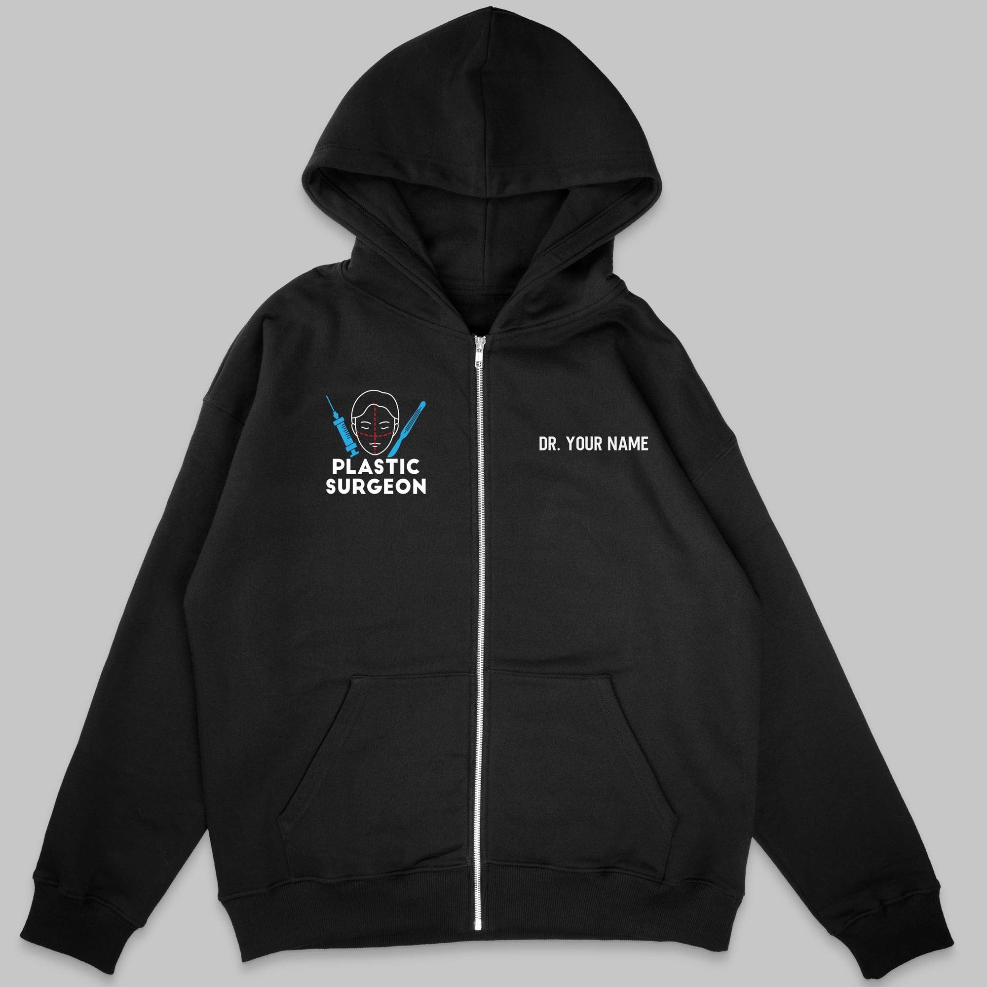 Definition Of Plastic Surgeon - Personalized Unisex Zip Hoodie