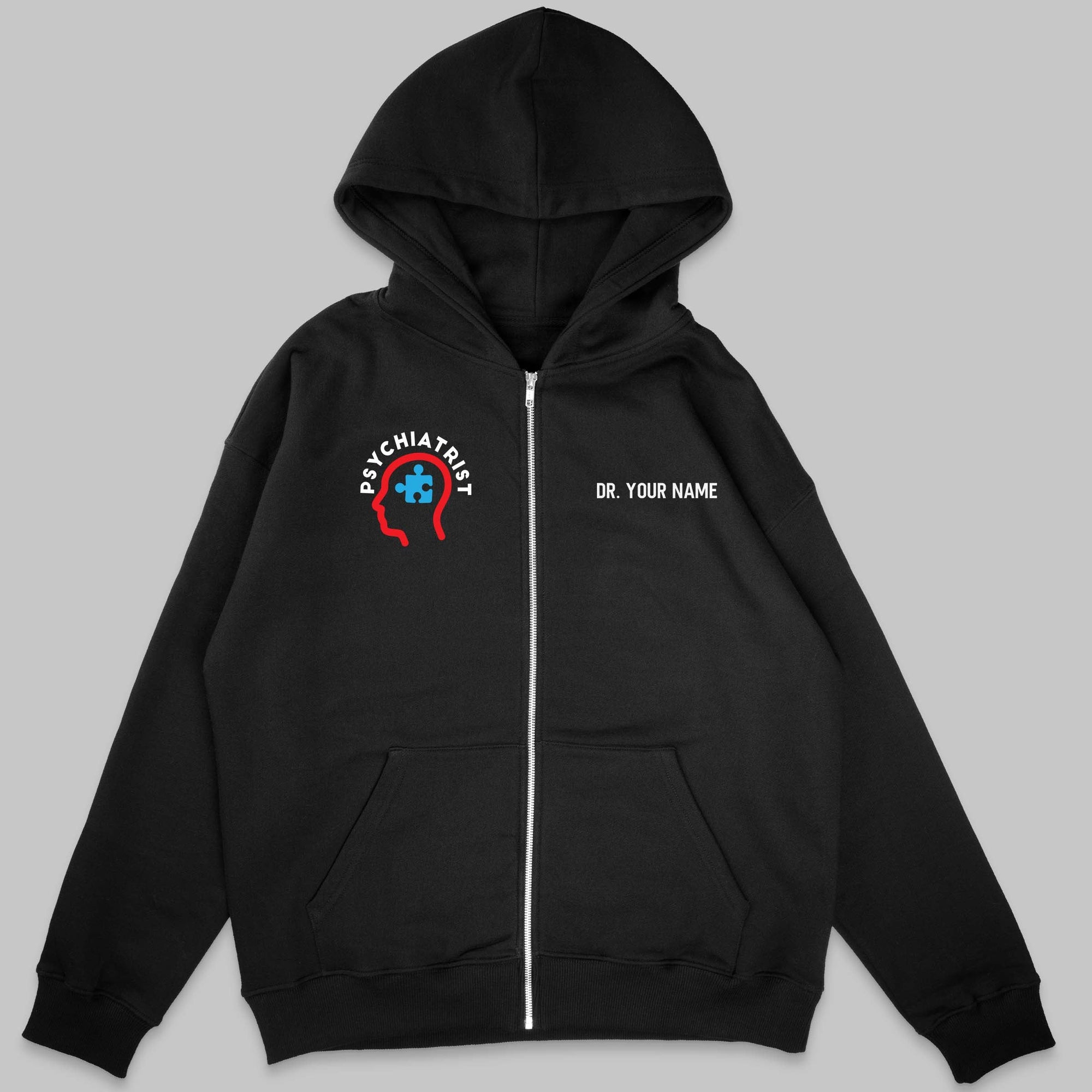 Definition Of Psychiatrist - Personalized Unisex Zip Hoodie