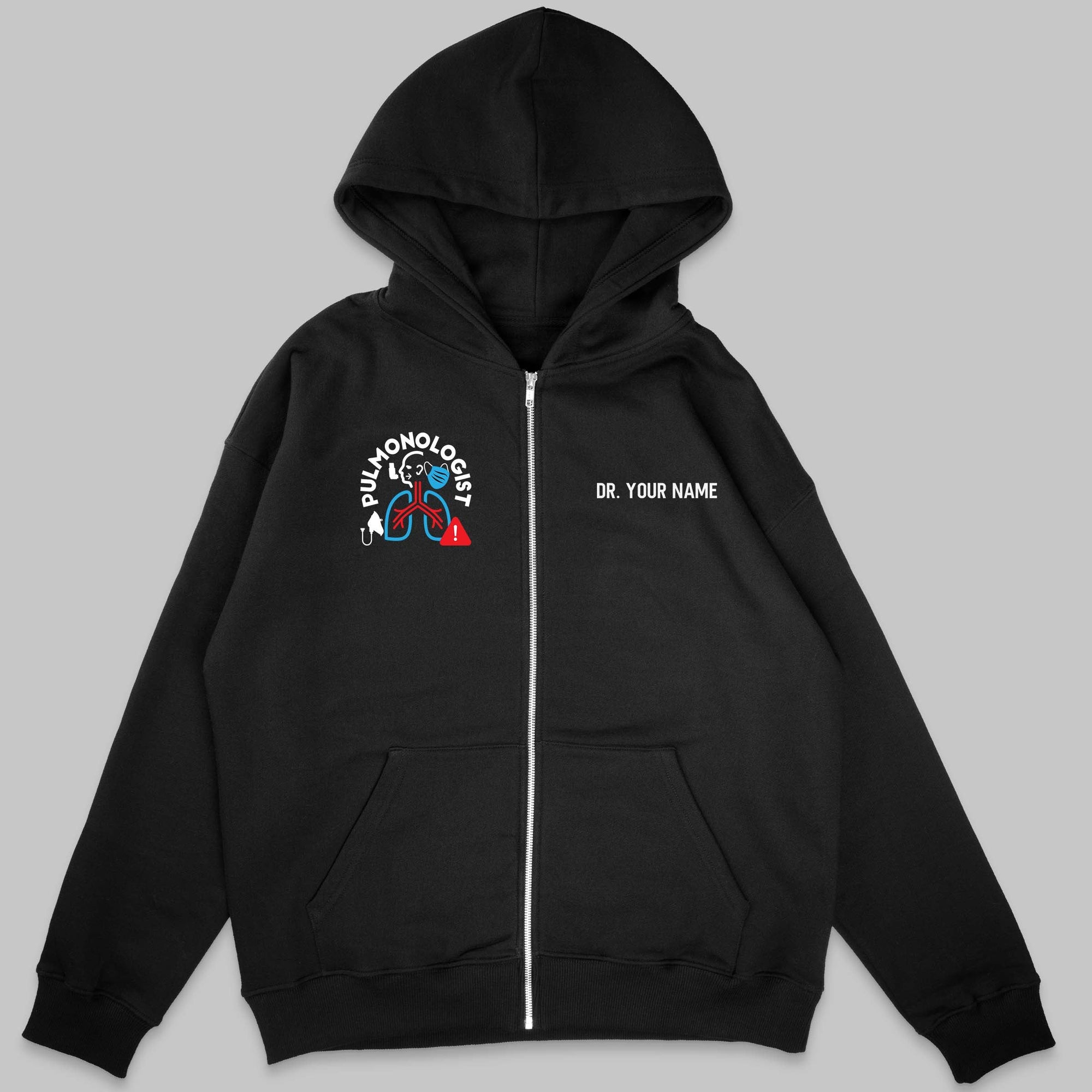 Definition Of Pulmonologist - Personalized Unisex Zip Hoodie