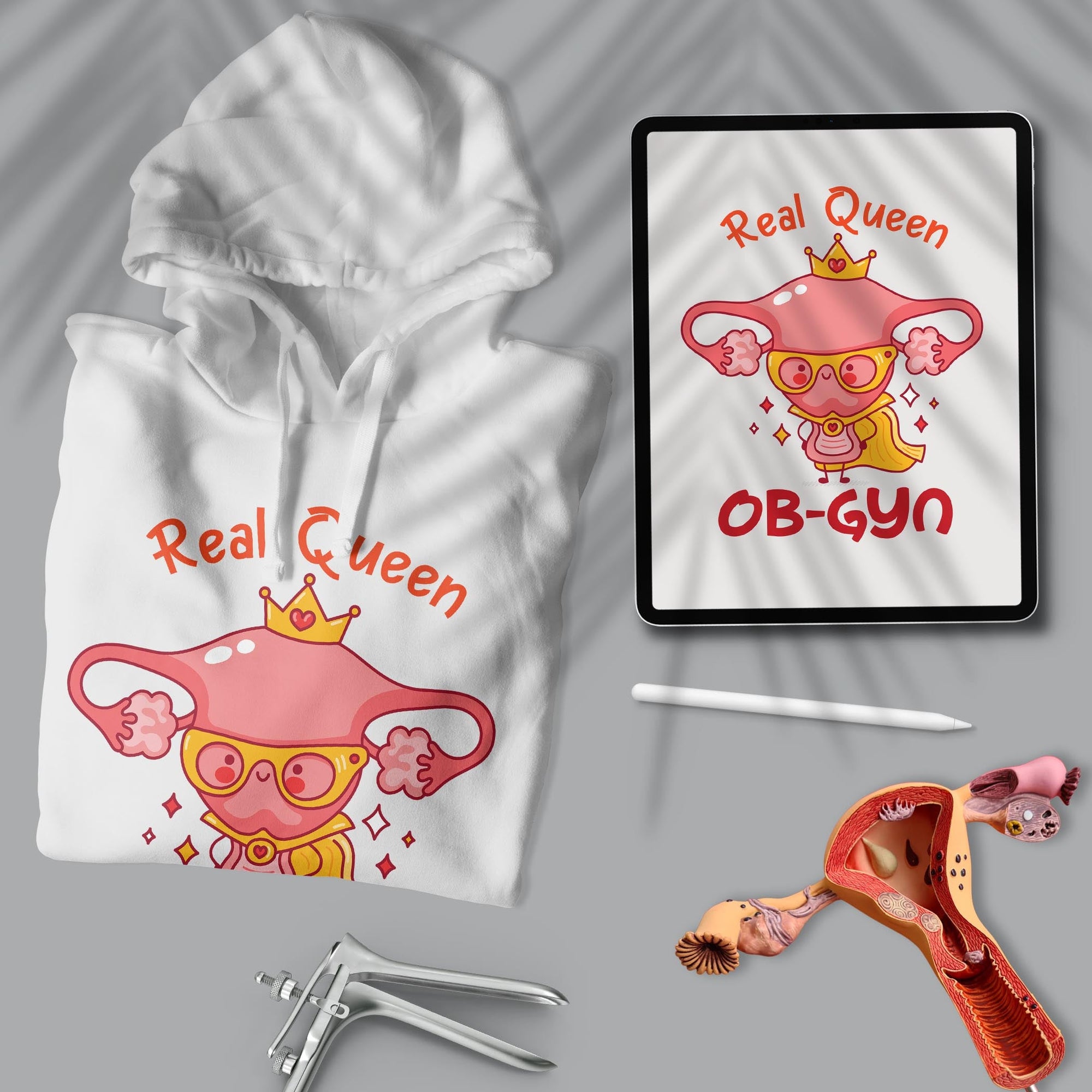 Real Queen Ob-Gyn - Unisex Hoodie
