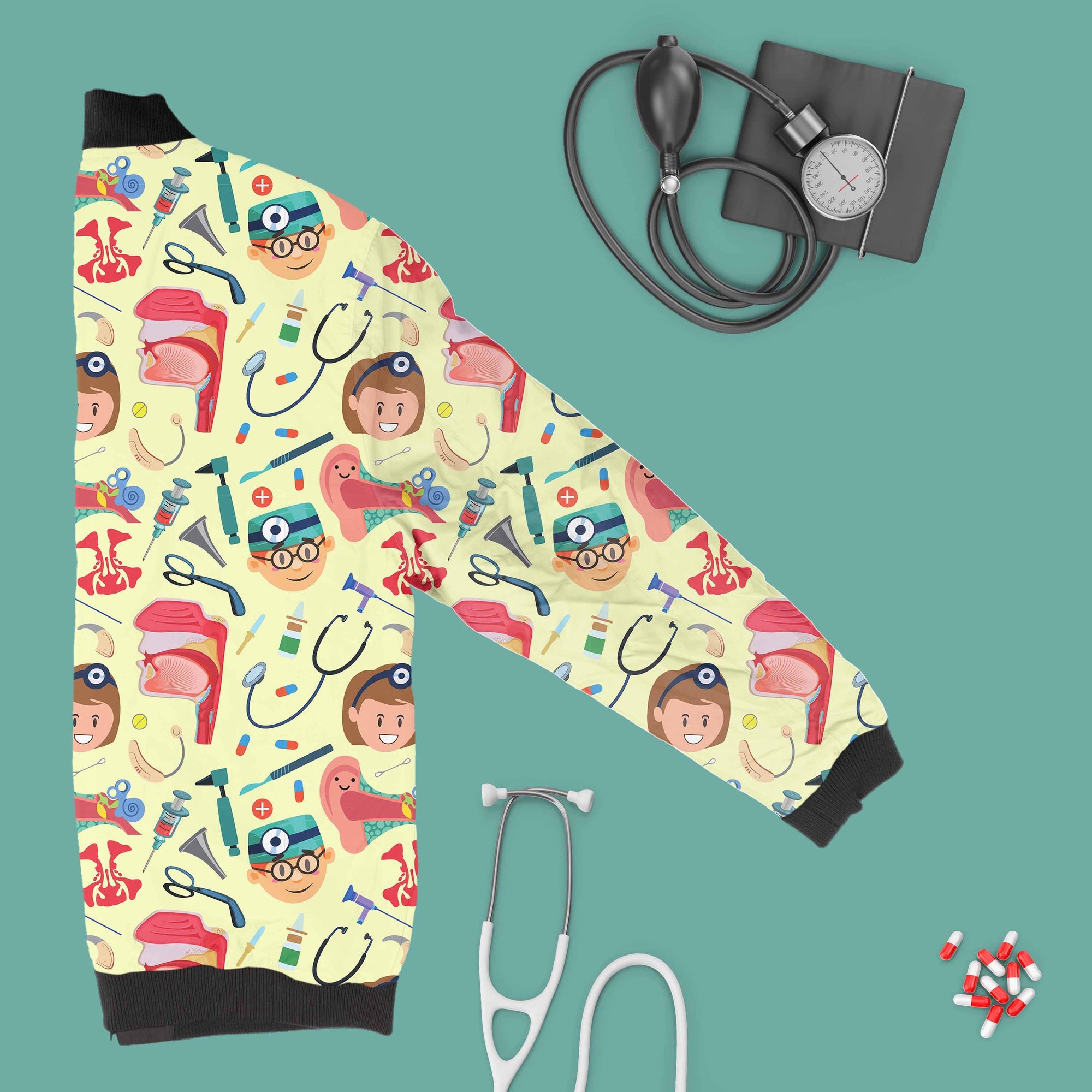 Otorhinolaryngology Doodle - Unisex Printed Jacket