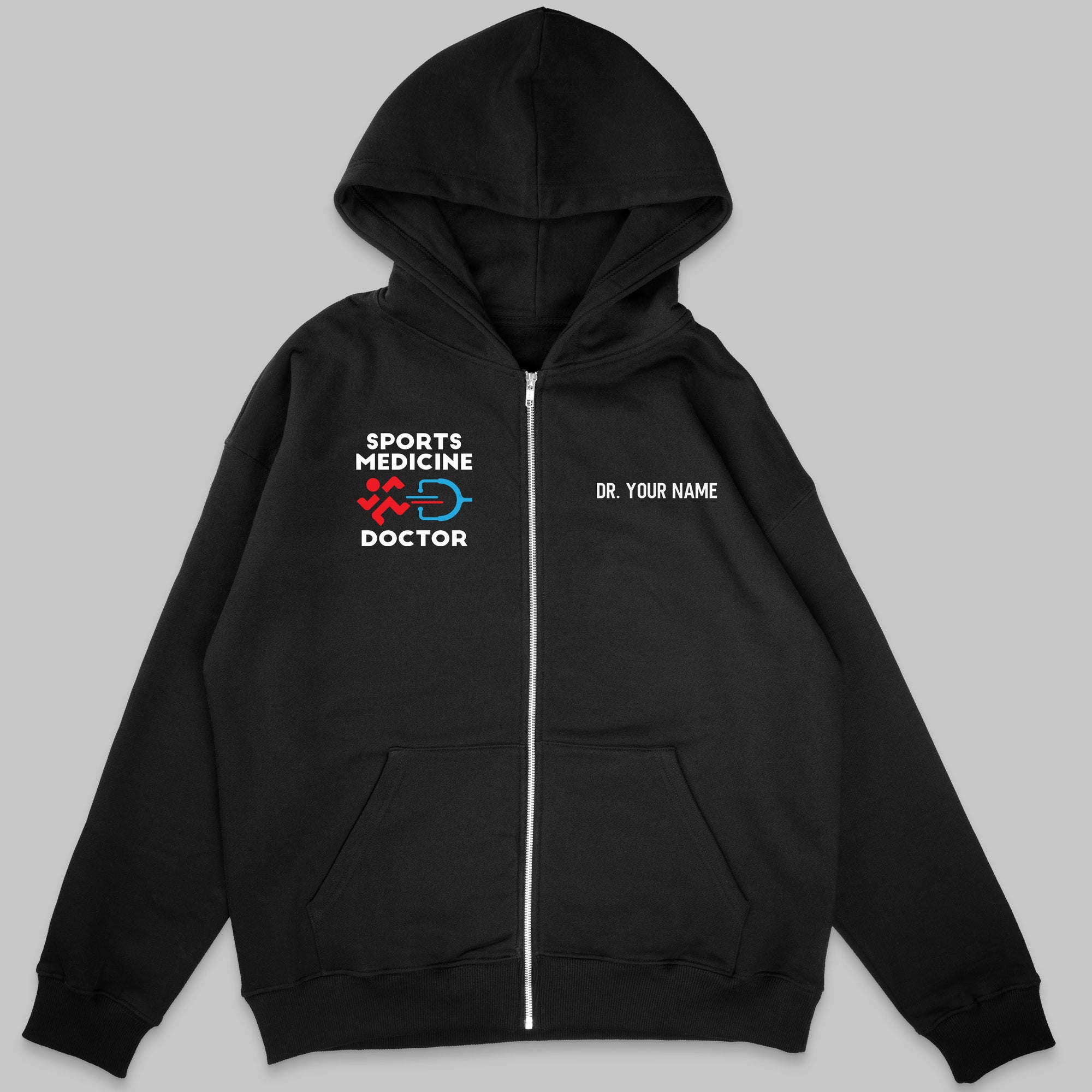 Definition Of Sports Medicine Doctor - Personalized Unisex Zip Hoodie