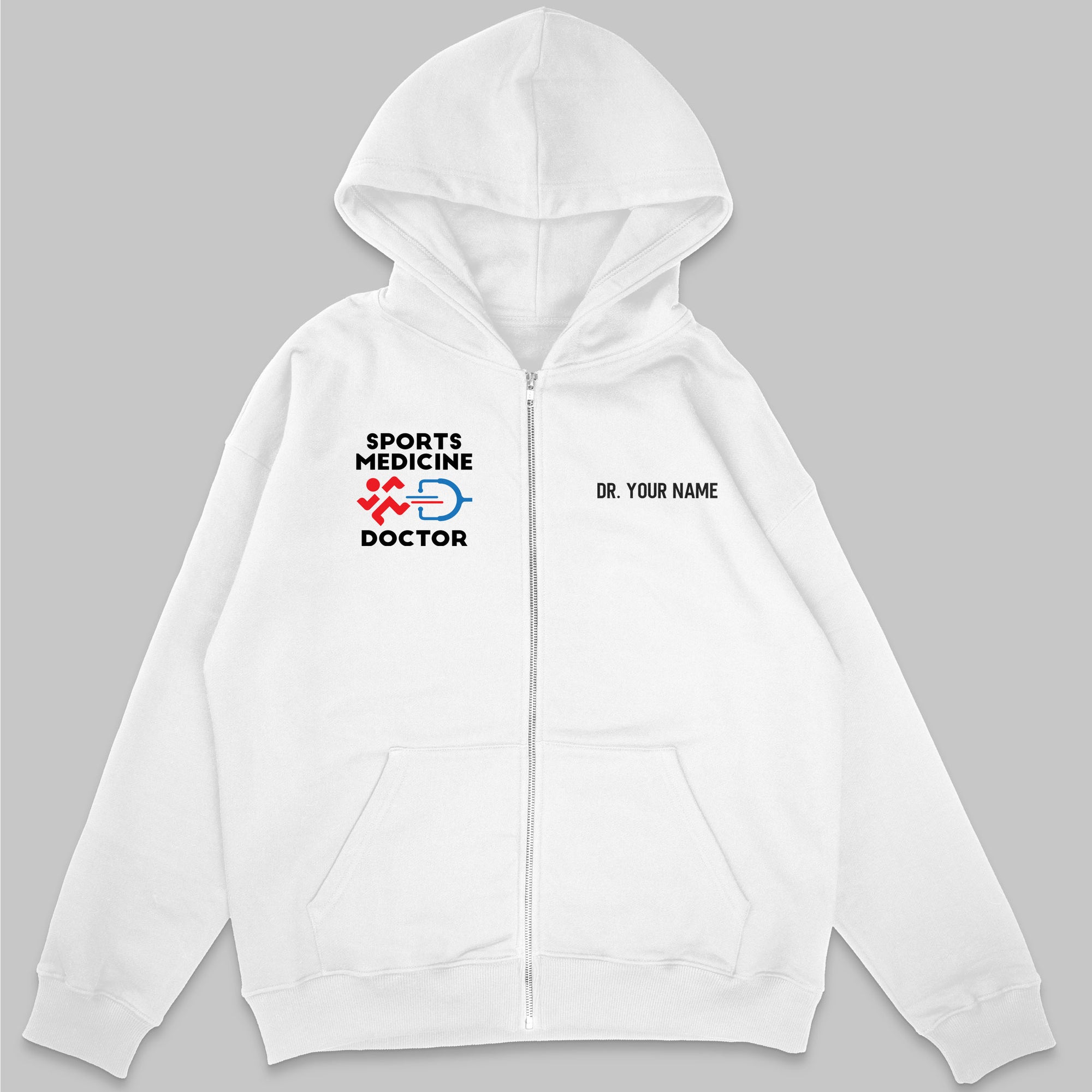 Definition Of Sports Medicine Doctor - Personalized Unisex Zip Hoodie