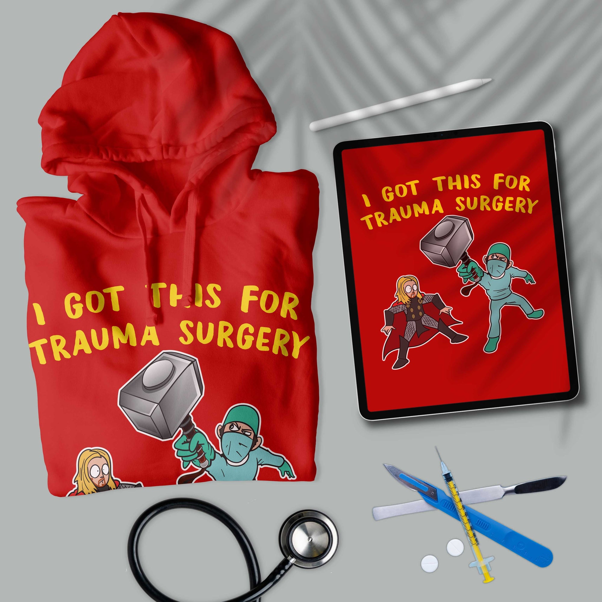 Trauma Surgery Hammer - Unisex Hoodie
