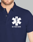 Personalized Unisex Polo T-shirt With Medical Symbol | Gift for Doctors & Nurses