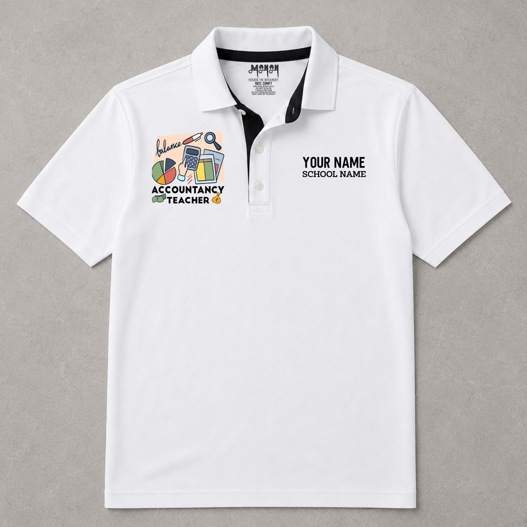 Accountancy Teacher - Personalized Unisex Polo T-shirt