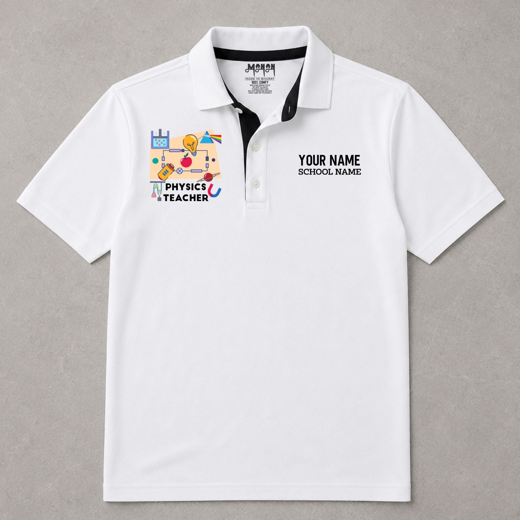 Physics Teacher - Personalized Unisex Polo T-shirt