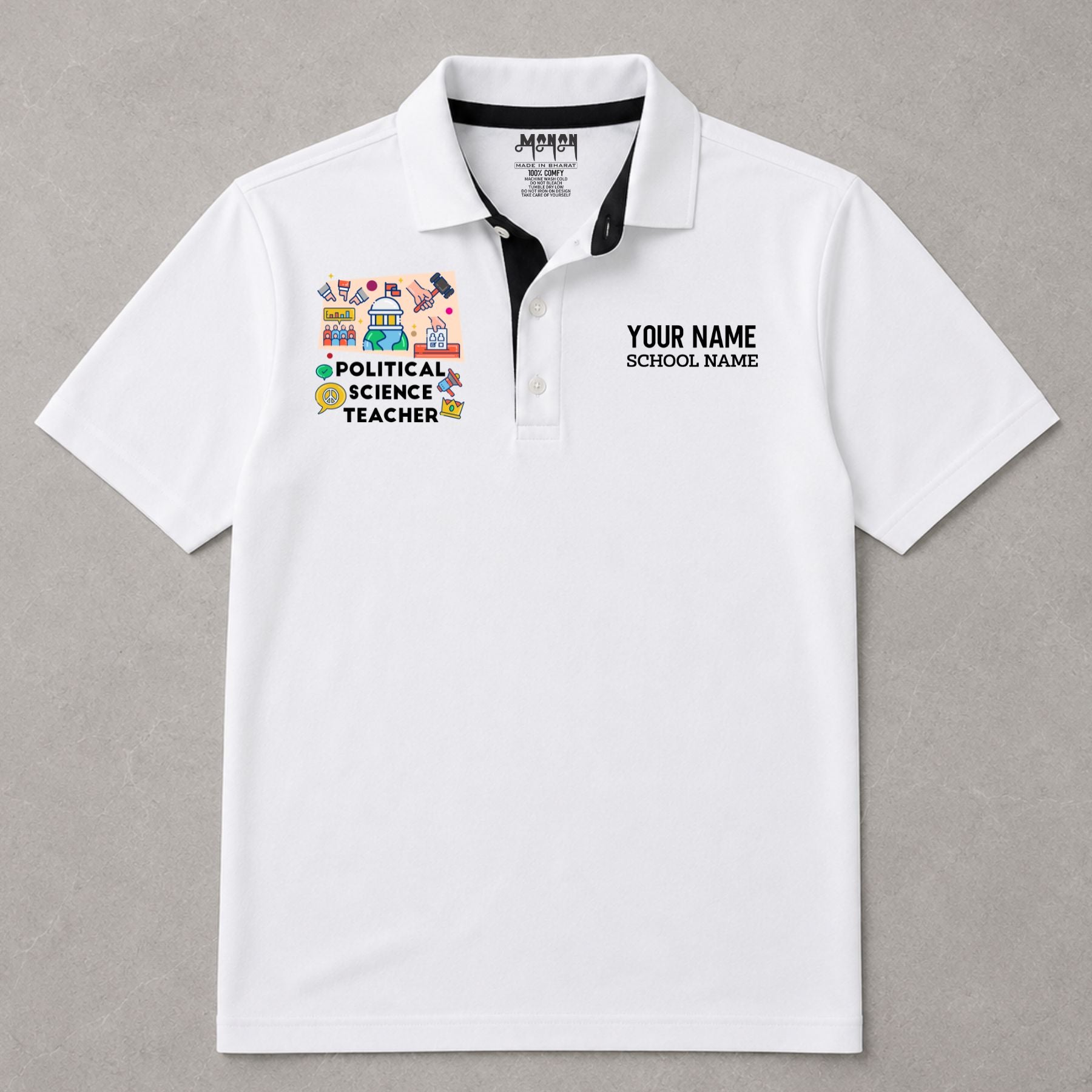 Political Science Teacher - Personalized Unisex Polo T-shirt