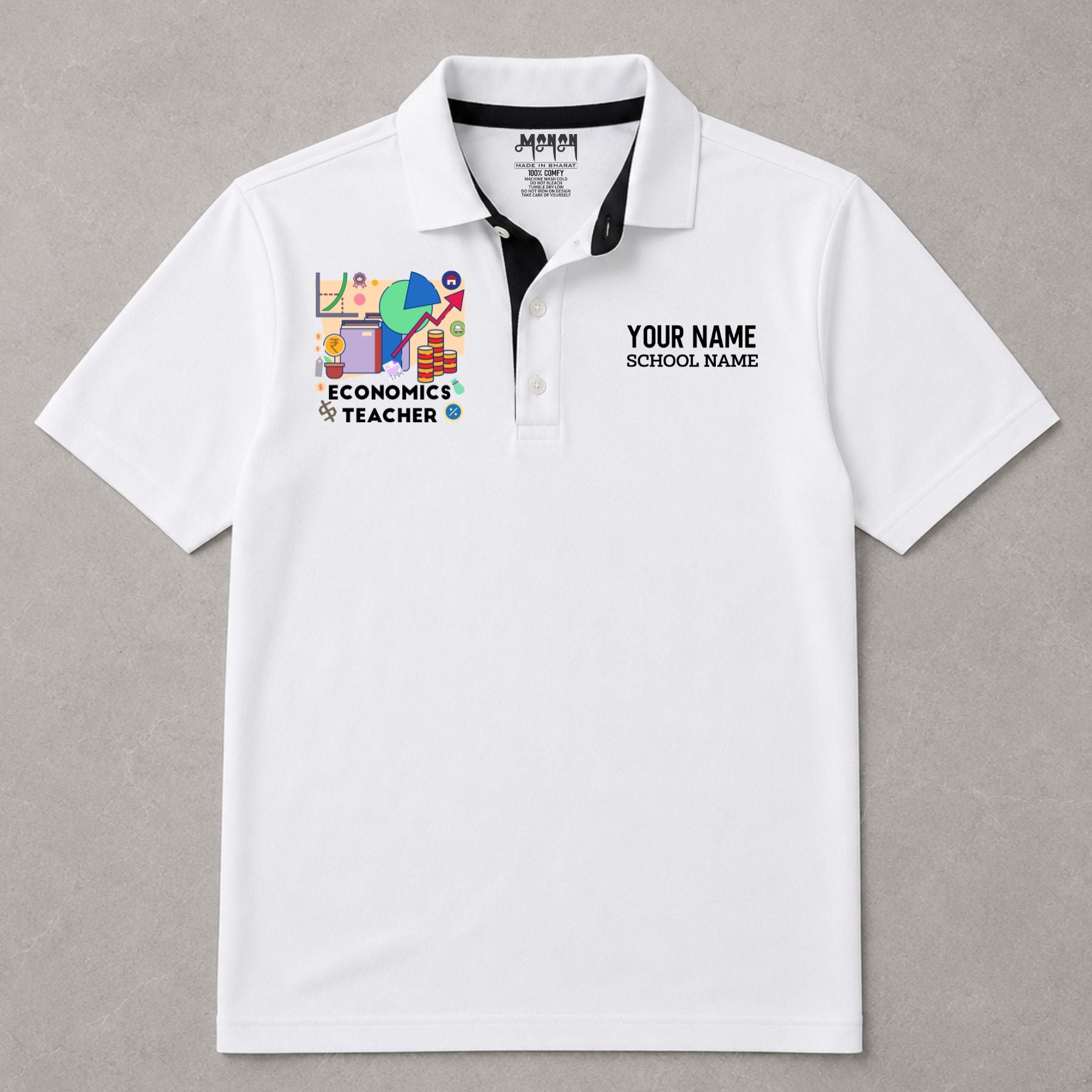 Economics Teacher - Personalized Unisex Polo T-shirt