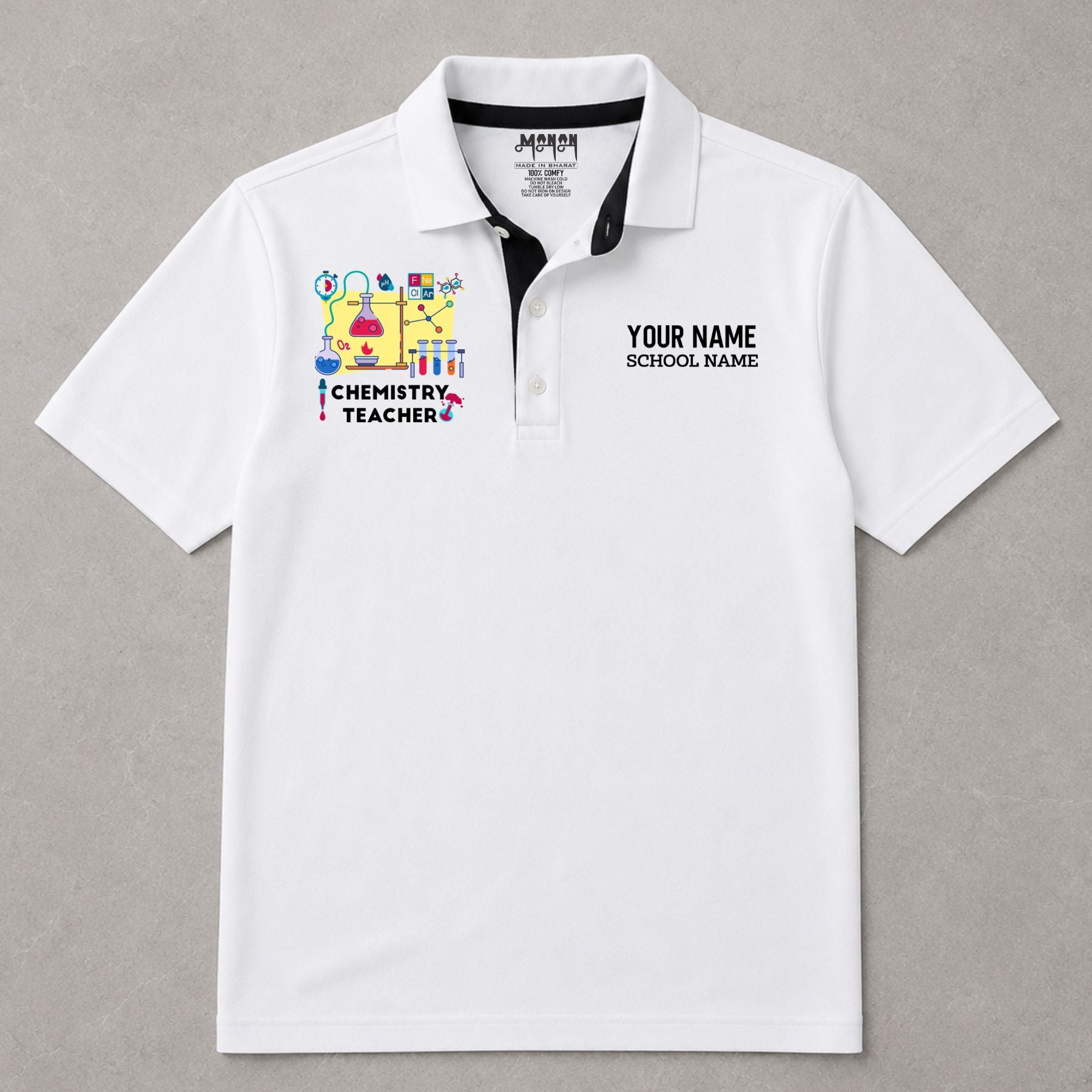 Chemistry Teacher - Personalized Unisex Polo T-shirt