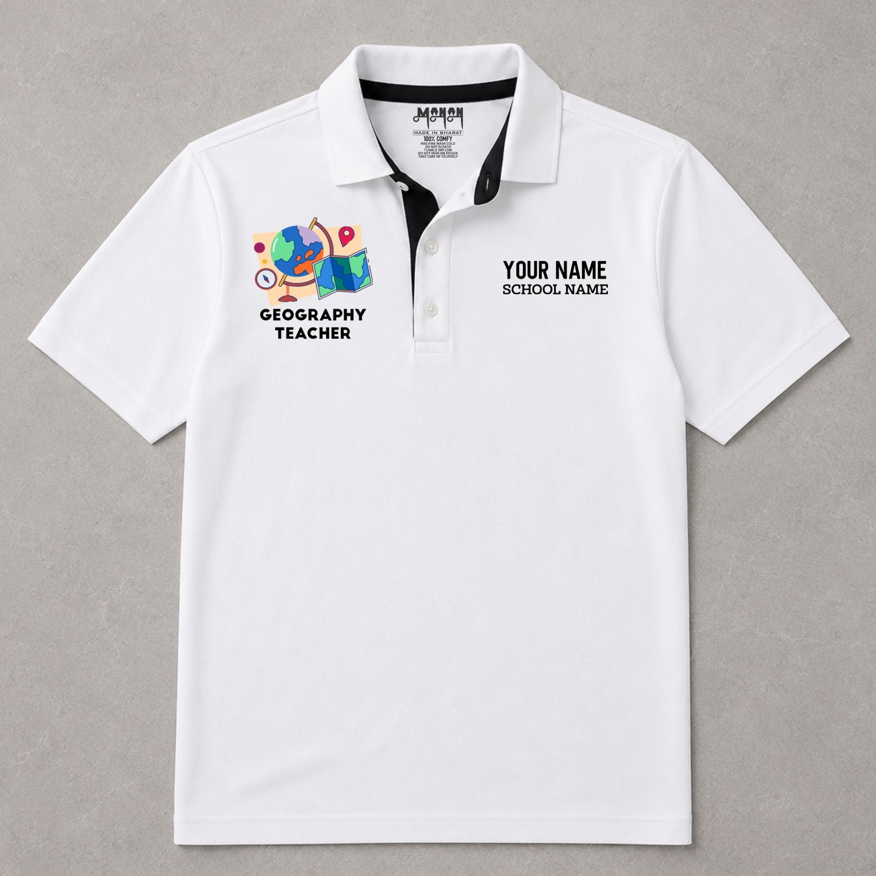 Geography Teacher - Personalized Unisex Polo T-shirt