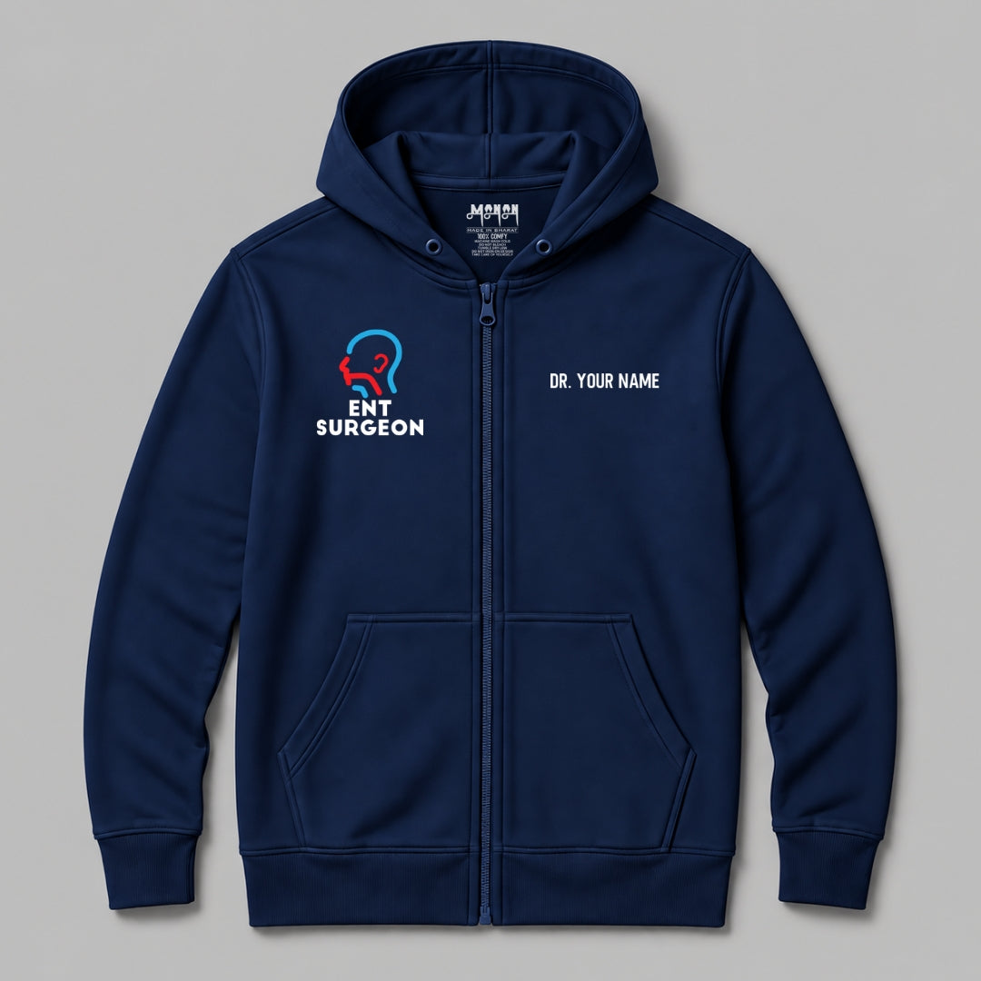 Definition Of ENT Surgeon - Personalized Unisex Zip Hoodie