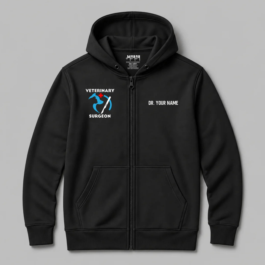 Definition Of Veterinary Surgeon - Personalized Unisex Zip Hoodie