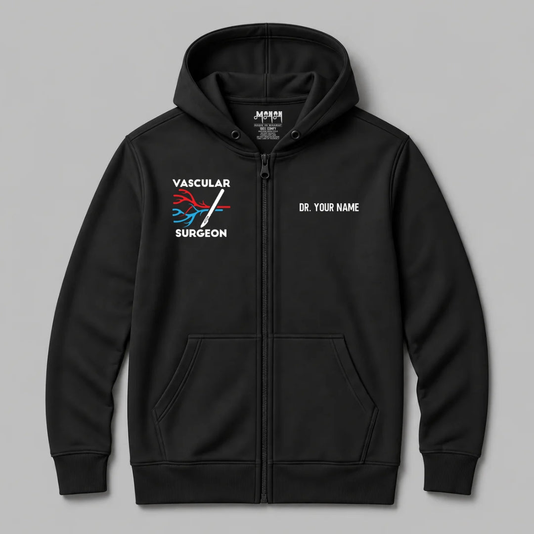 Definition Of Vascular Surgeon - Personalized Unisex Zip Hoodie