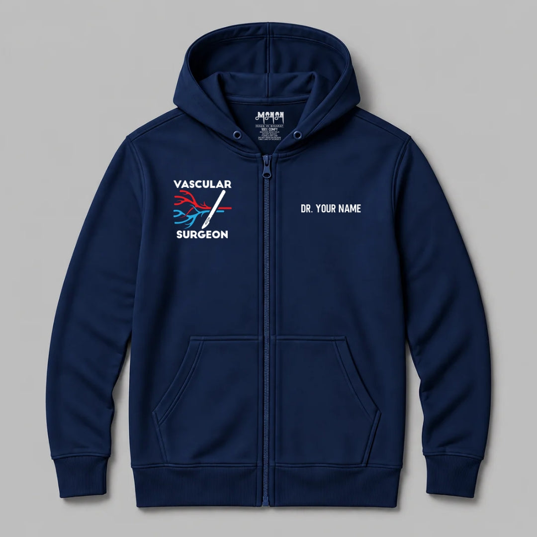 Definition Of Vascular Surgeon - Personalized Unisex Zip Hoodie