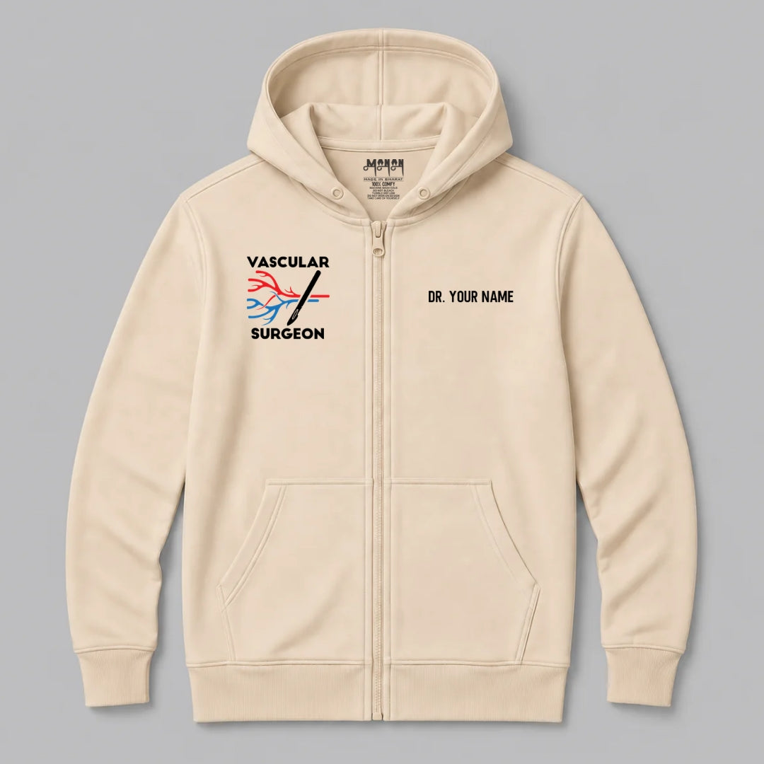 Definition Of Vascular Surgeon - Personalized Unisex Zip Hoodie