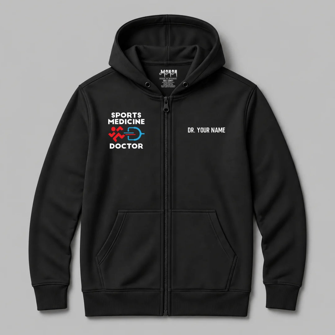 Definition Of Sports Medicine Doctor - Personalized Unisex Zip Hoodie