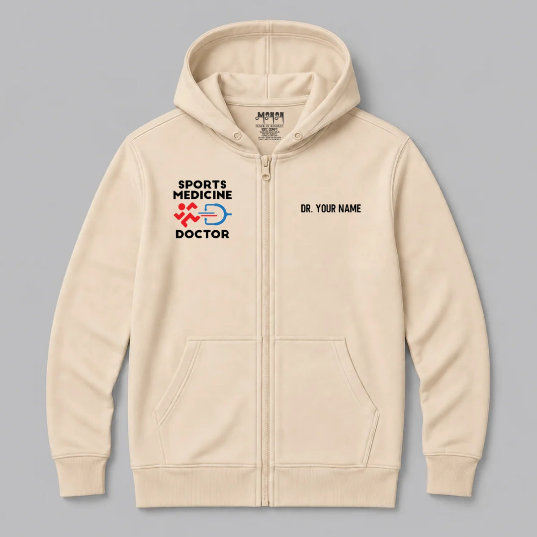 Definition Of Sports Medicine Doctor - Personalized Unisex Zip Hoodie