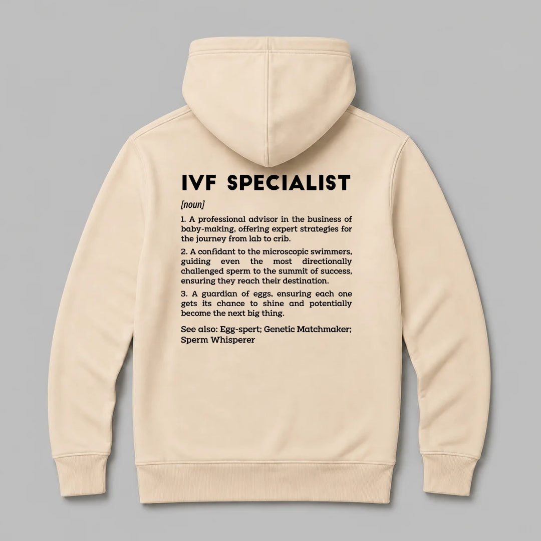 Definition Of IVF Specialist, Fertility Specialist - Personalized Unisex Zip Hoodie