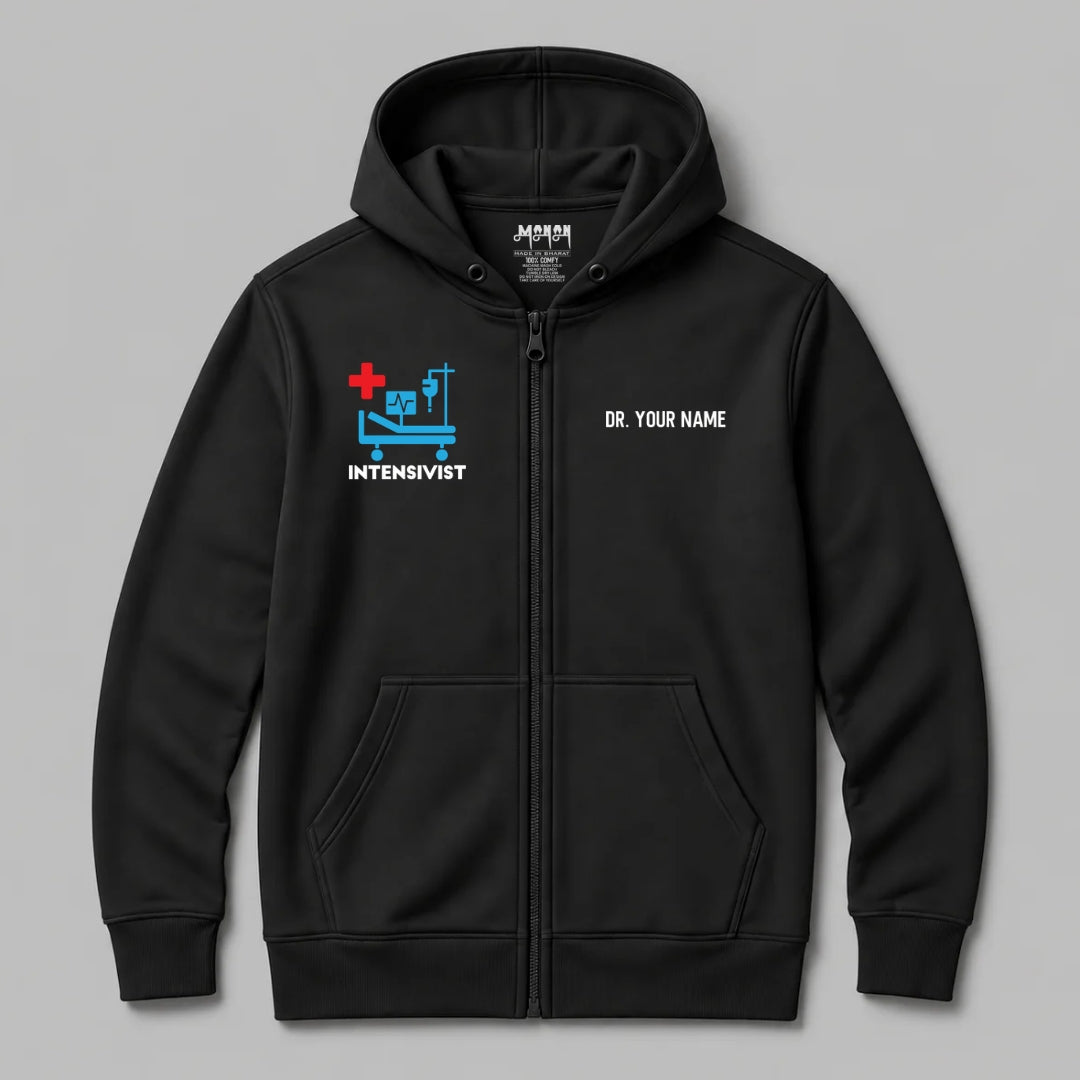 Definition Of Intensivist - Personalized Unisex Zip Hoodie