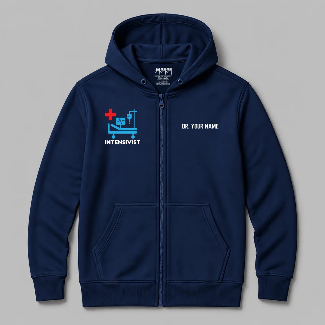 Definition Of Intensivist - Personalized Unisex Zip Hoodie