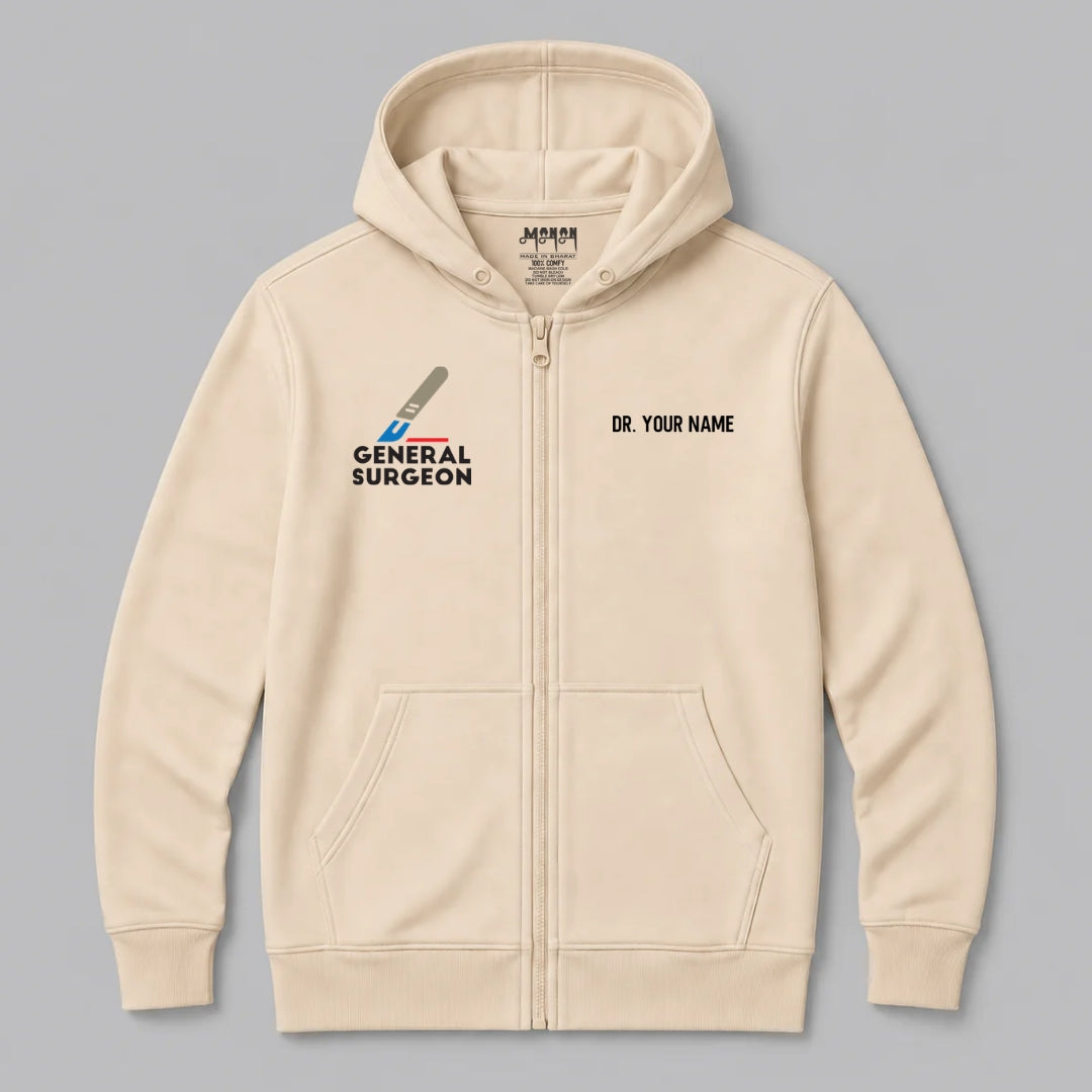 Definition Of General Surgeon - Personalized Unisex Zip Hoodie