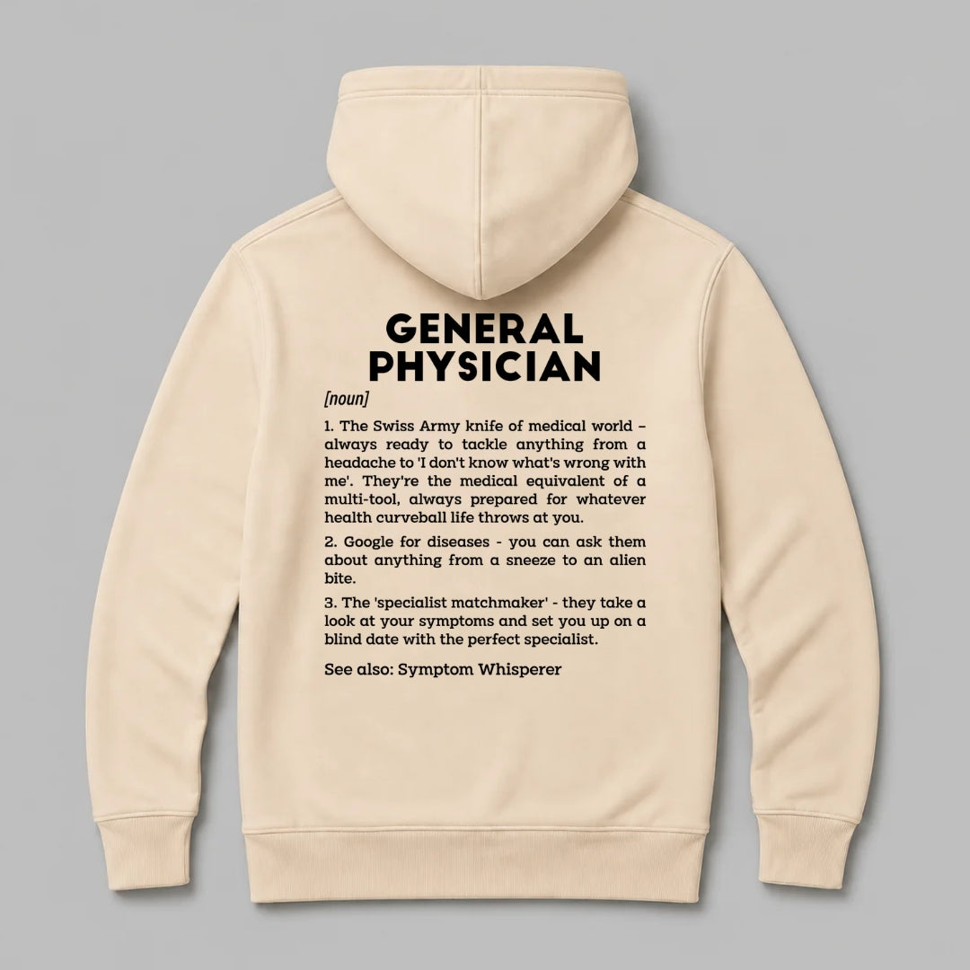 Definition Of General Physician - Personalized Unisex Zip Hoodie