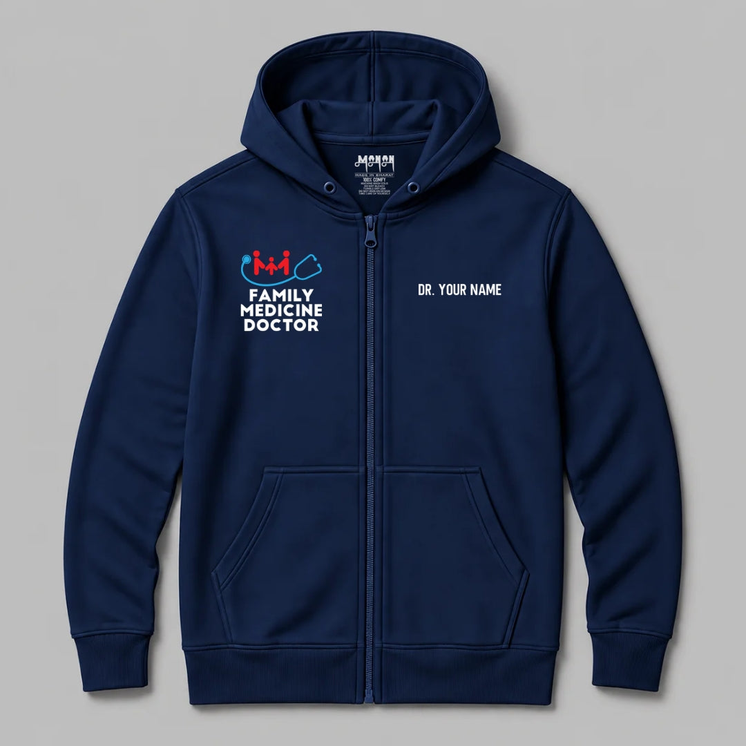 Definition Of Family Medicine Doctor - Personalized Unisex Zip Hoodie