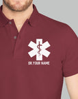 Personalized Unisex Polo T-shirt With Medical Symbol | Gift for Doctors & Nurses