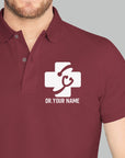 Personalized Unisex Polo T-shirt With Medical Symbol | Gift for Doctors & Nurses