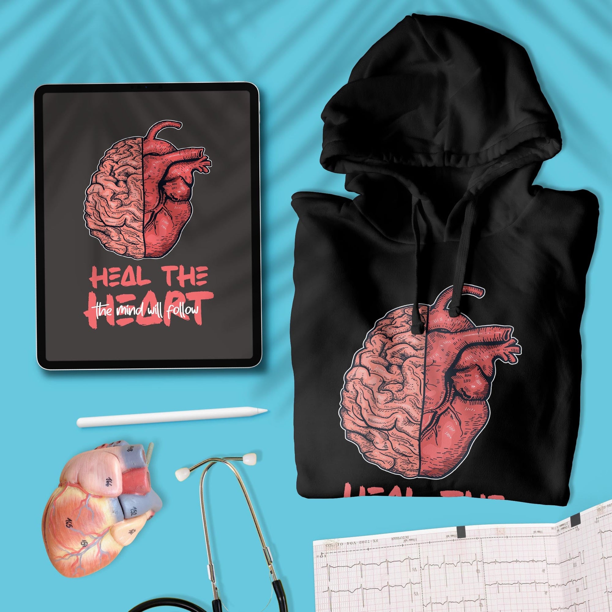 Heal The Heart, The Mind Will Follow - Unisex Hoodie
