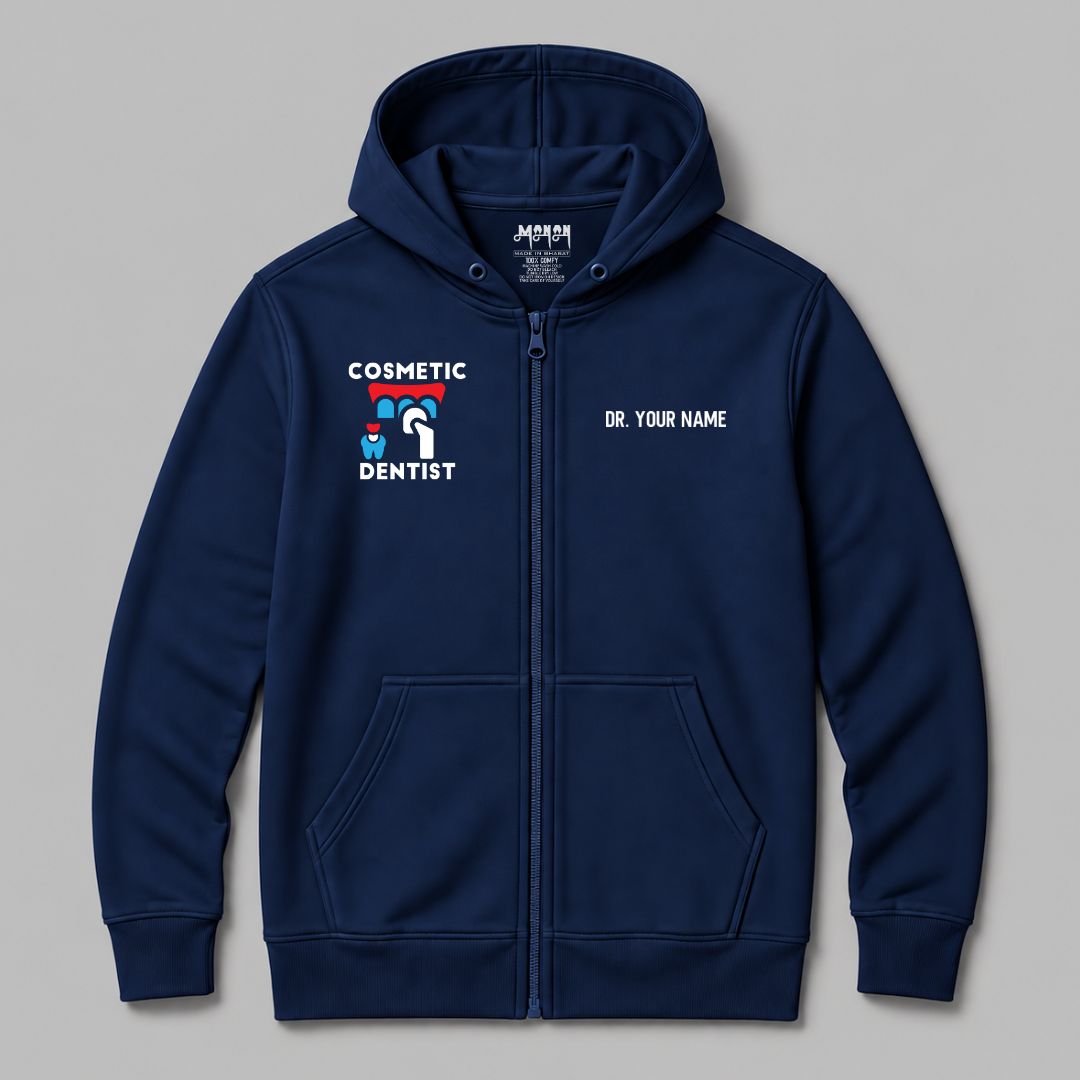 Definition Of Cosmetic Dentist - Personalized Unisex Zip Hoodie