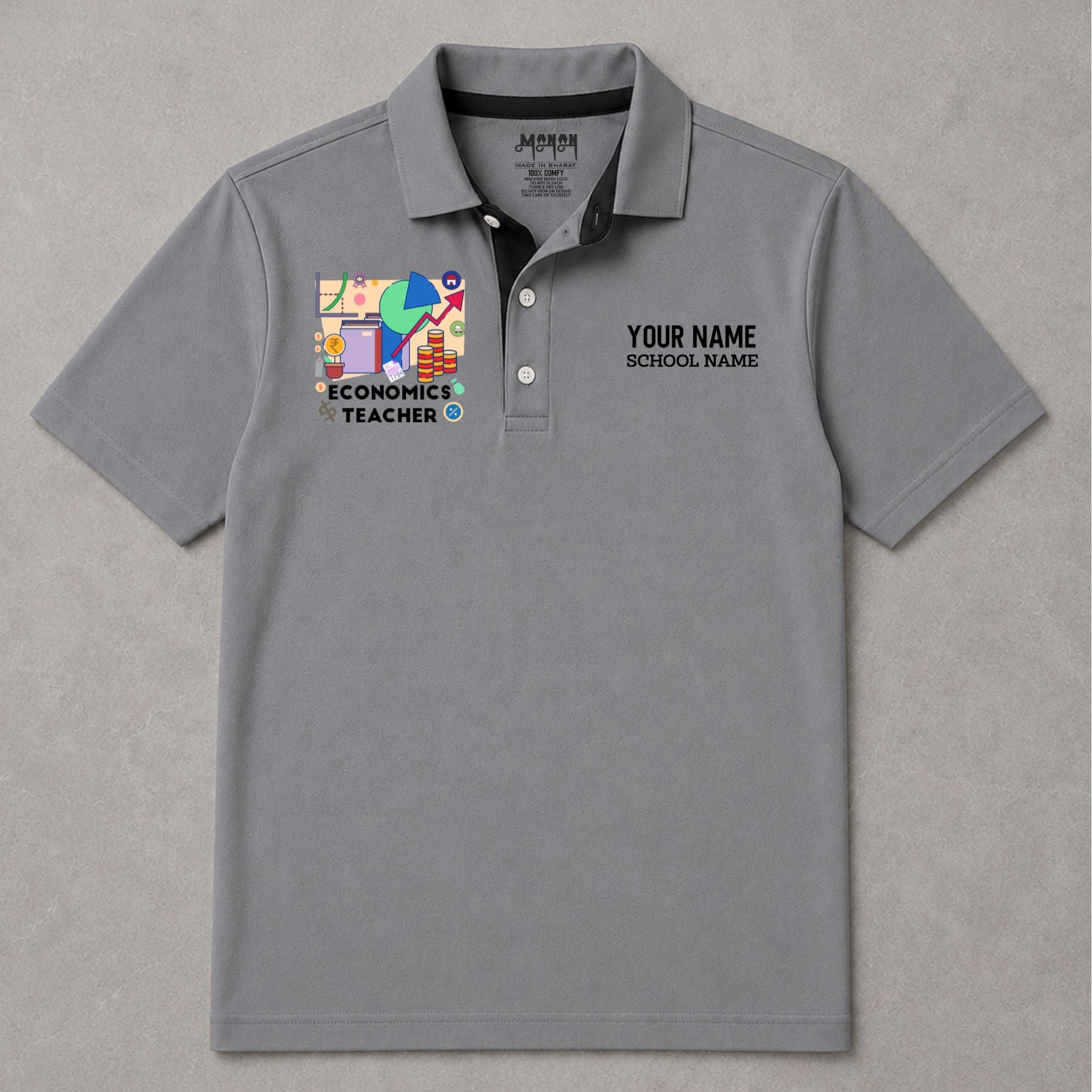 Economics Teacher - Personalized Unisex Polo T-shirt