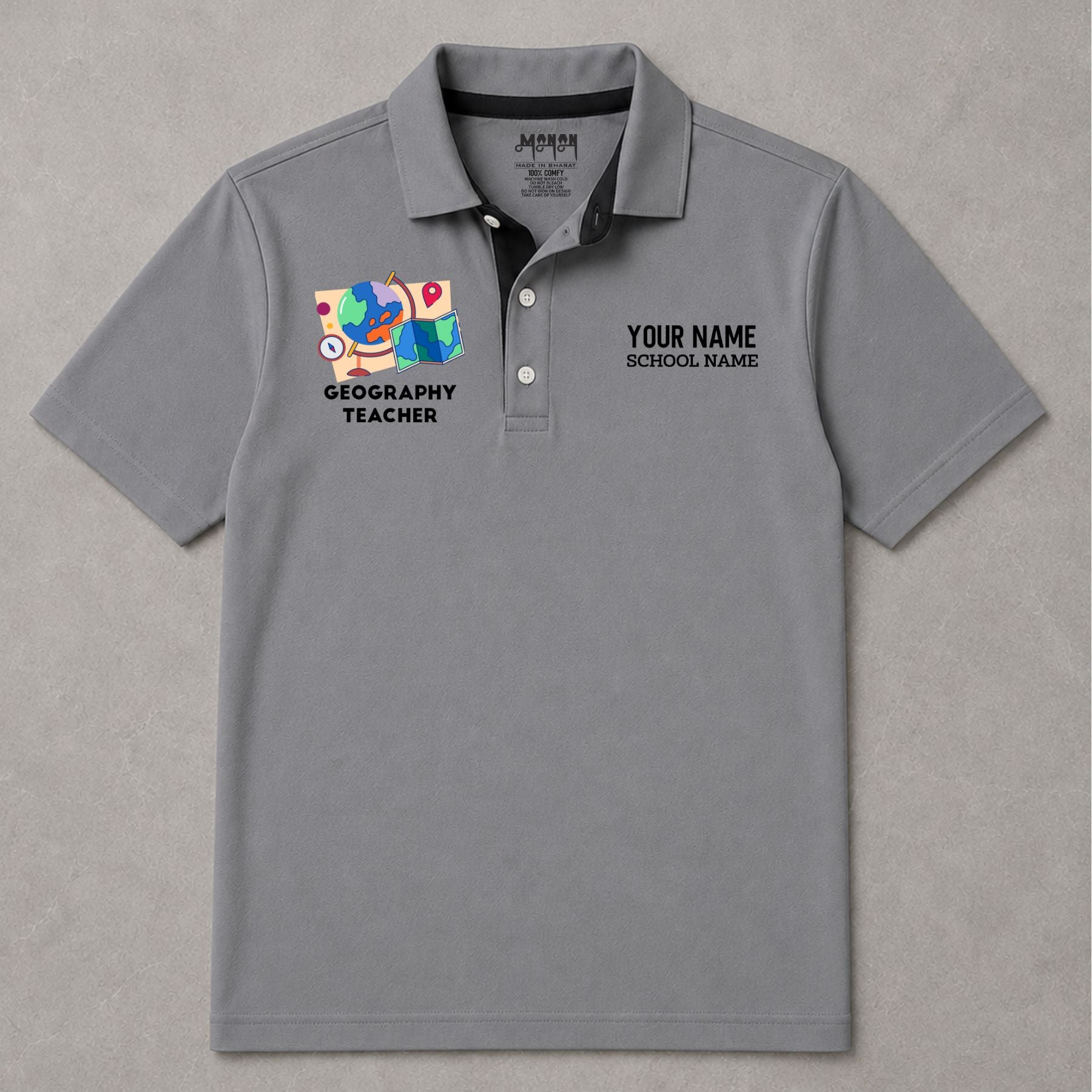 Geography Teacher - Personalized Unisex Polo T-shirt