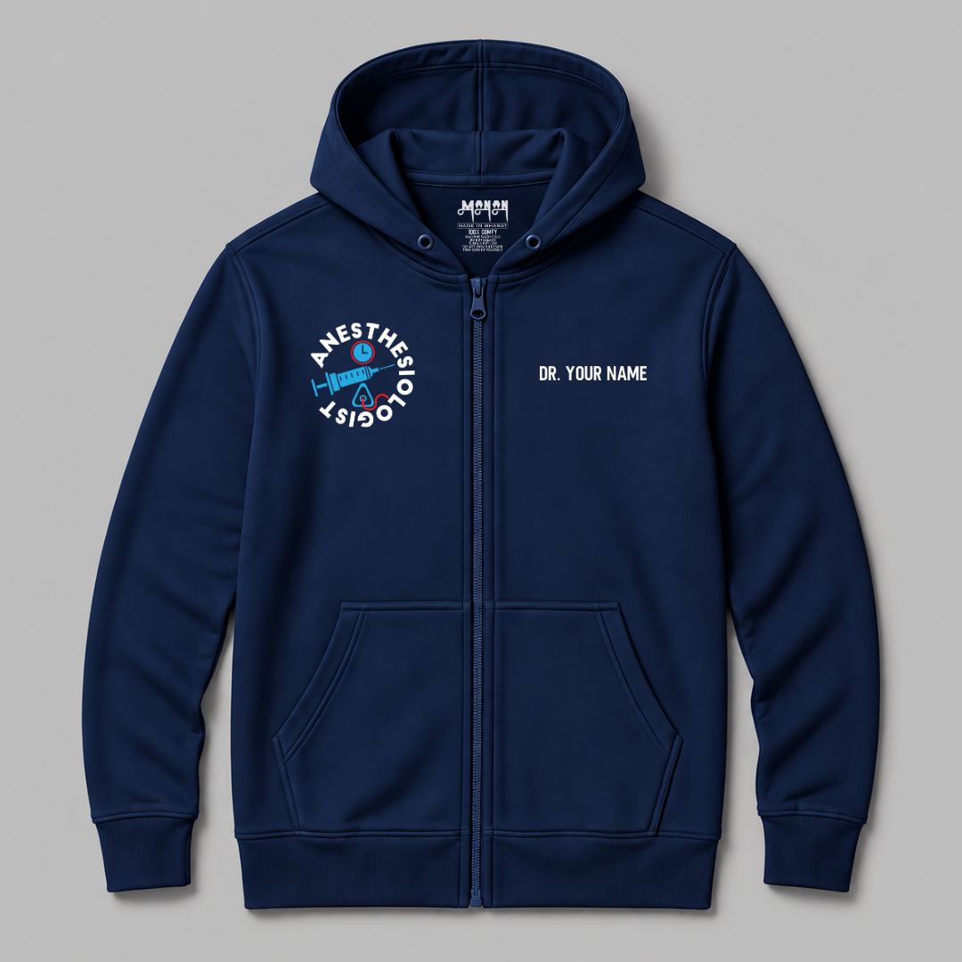 Definition Of Anesthesiologist - Personalized Unisex Zip Hoodie
