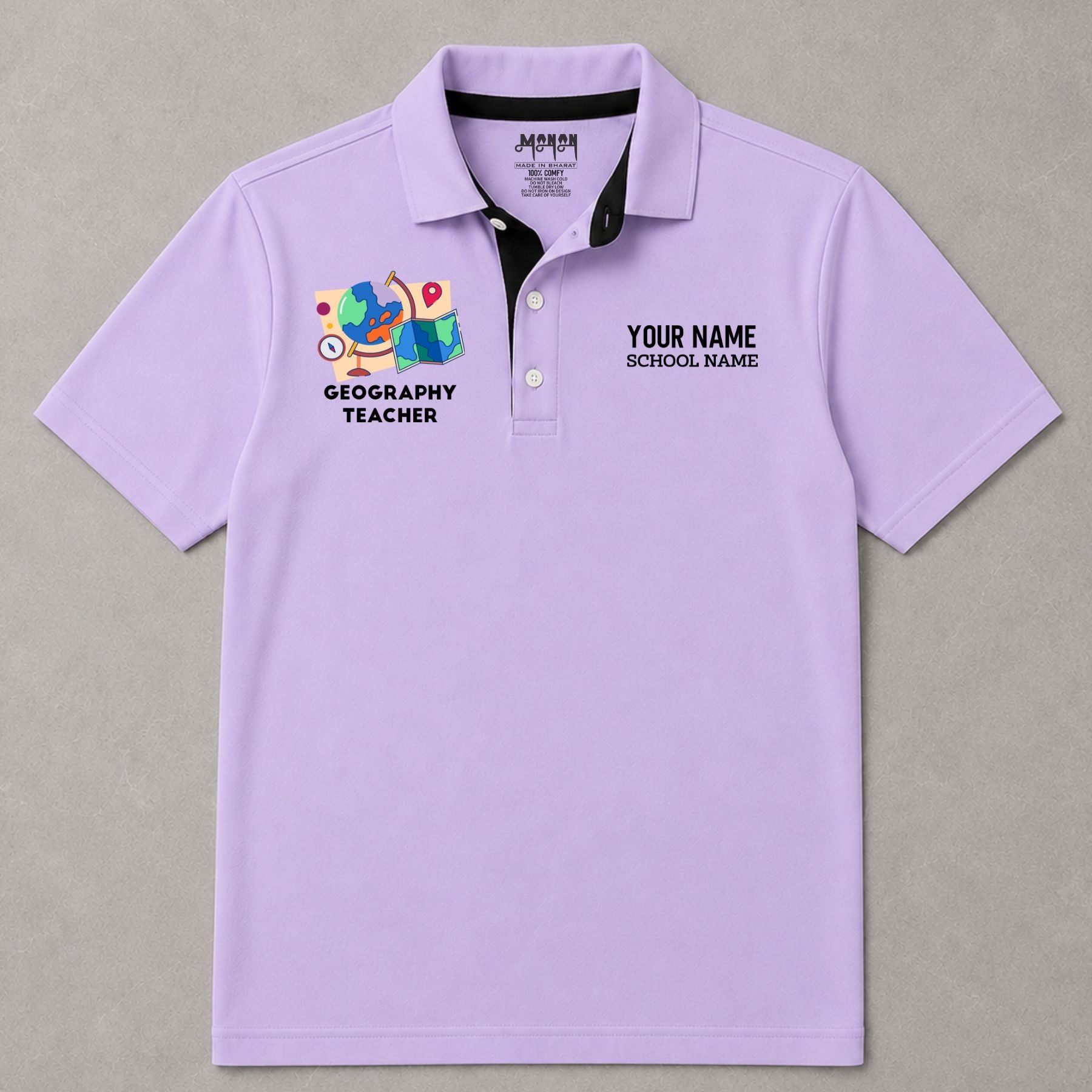 Geography Teacher - Personalized Unisex Polo T-shirt