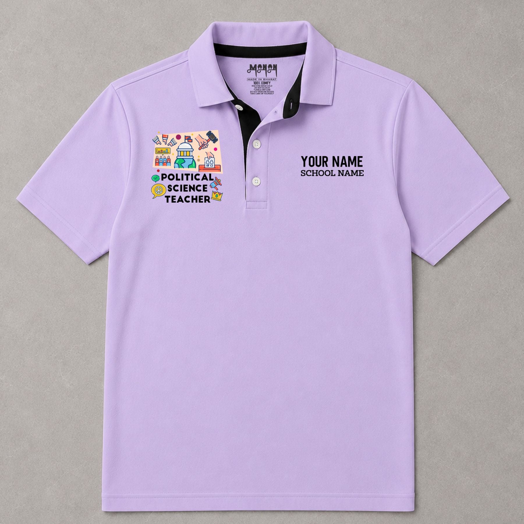 Political Science Teacher - Personalized Unisex Polo T-shirt