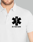 Personalized Unisex Polo T-shirt With Medical Symbol | Gift for Doctors & Nurses