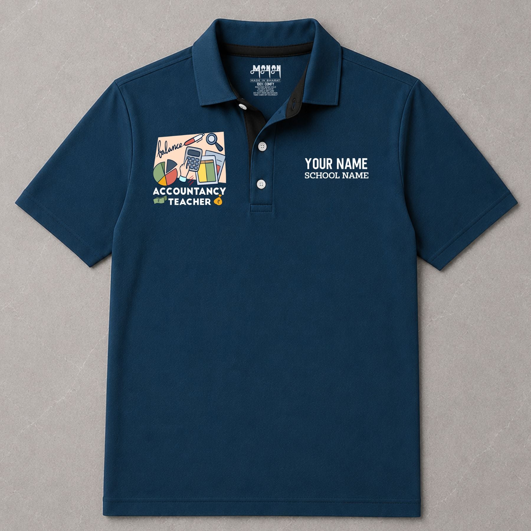 Accountancy Teacher - Personalized Unisex Polo T-shirt