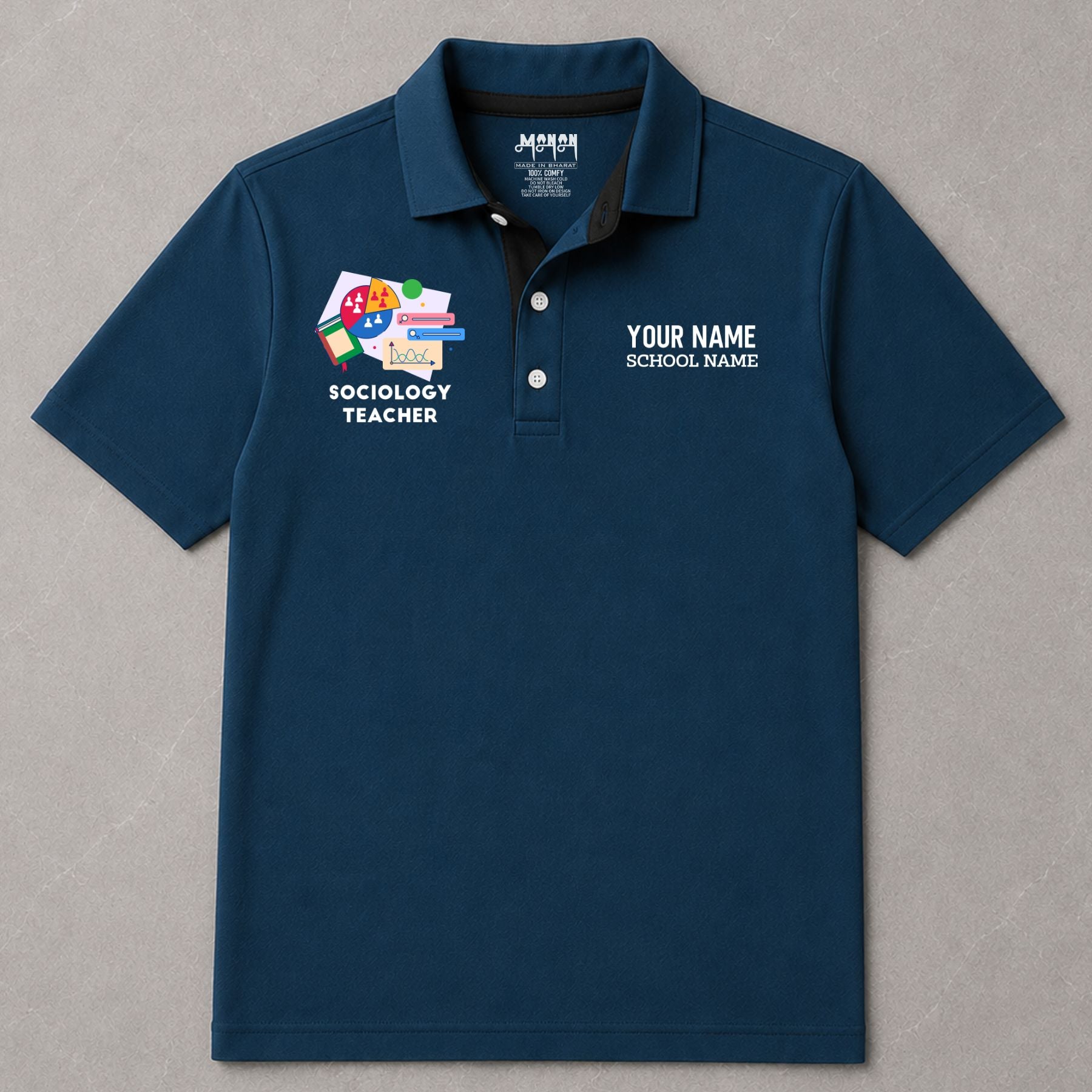 Sociology Teacher - Personalized Unisex Polo T-shirt