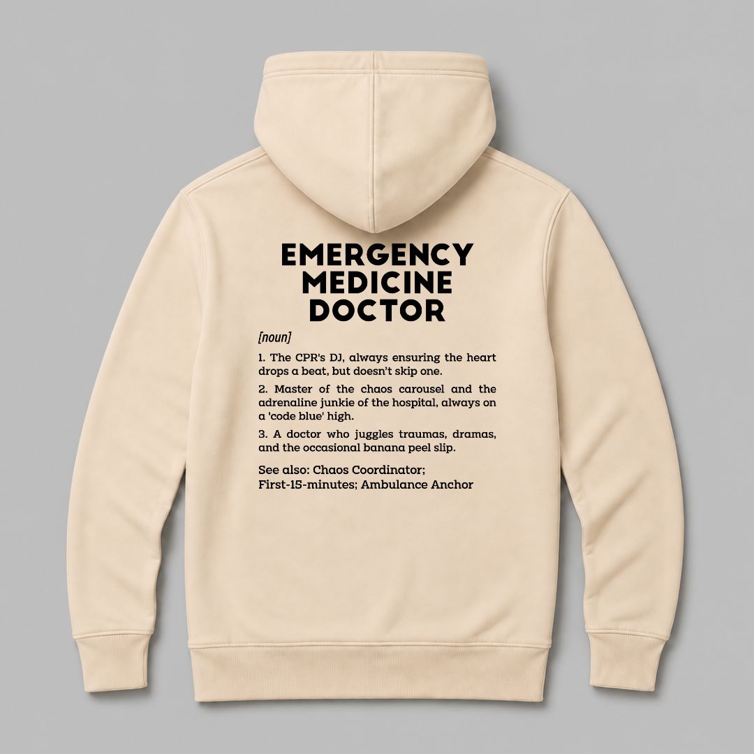Definition Of Emergency Medicine Doctor - Personalized Unisex Zip Hoodie