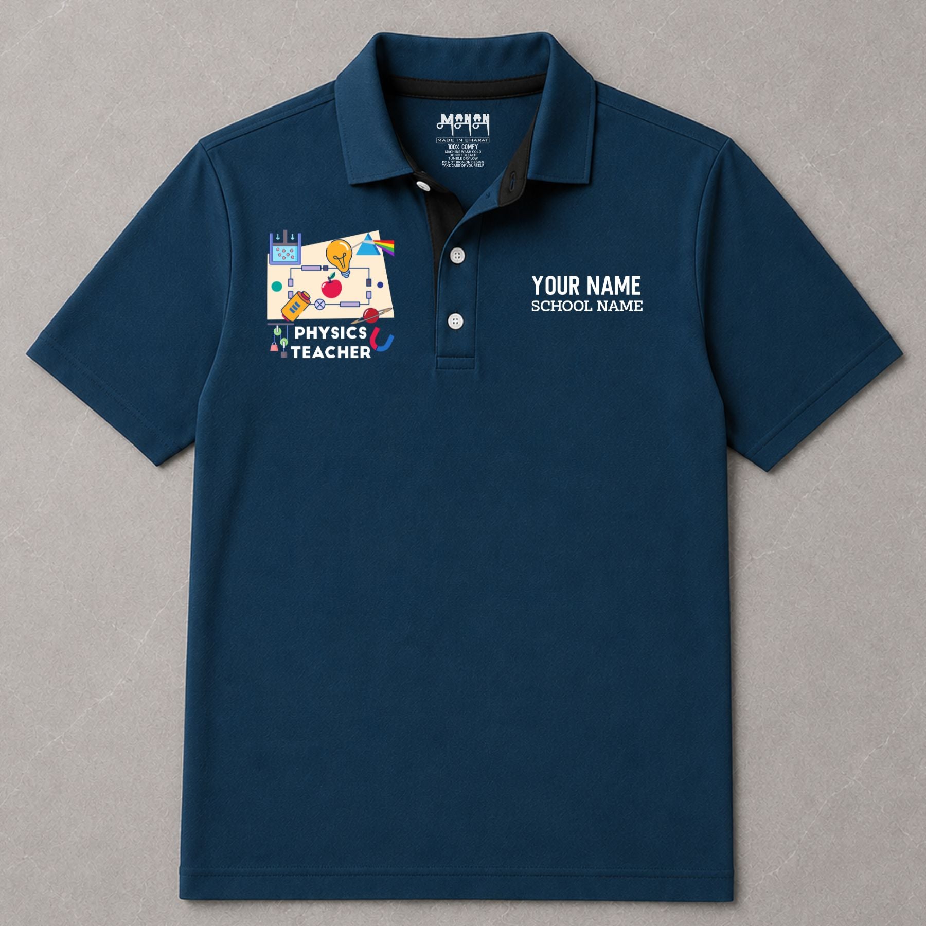 Physics Teacher - Personalized Unisex Polo T-shirt