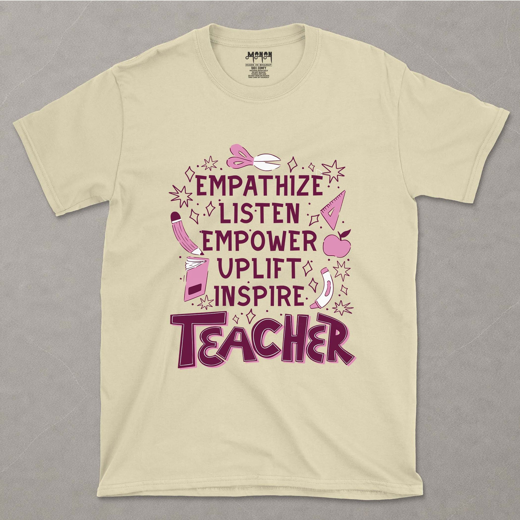 Empathize, Listen, Empower, Uplift, Inspire: Teacher - Unisex T-shirt
