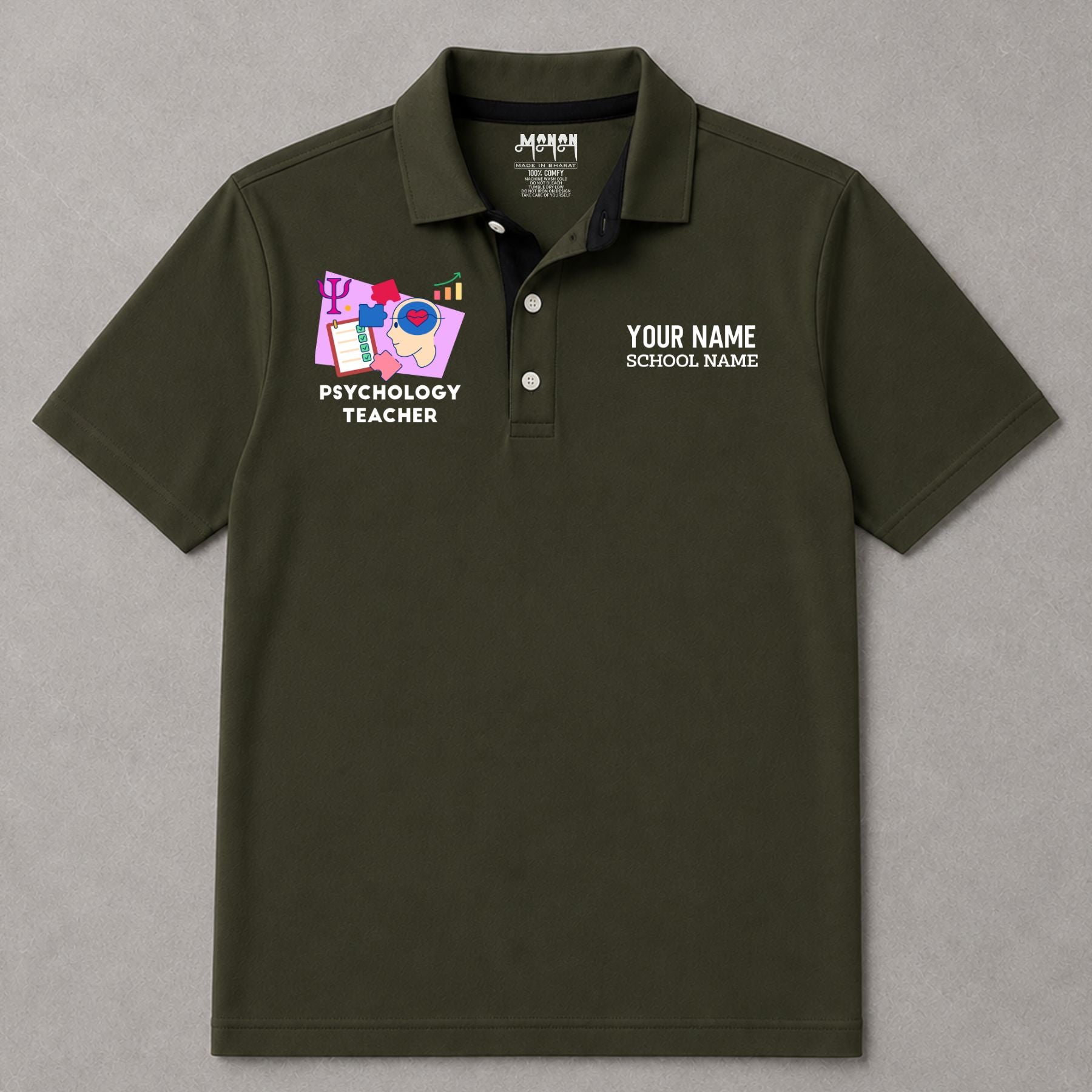 Psychology Teacher - Personalized Unisex Polo T-shirt