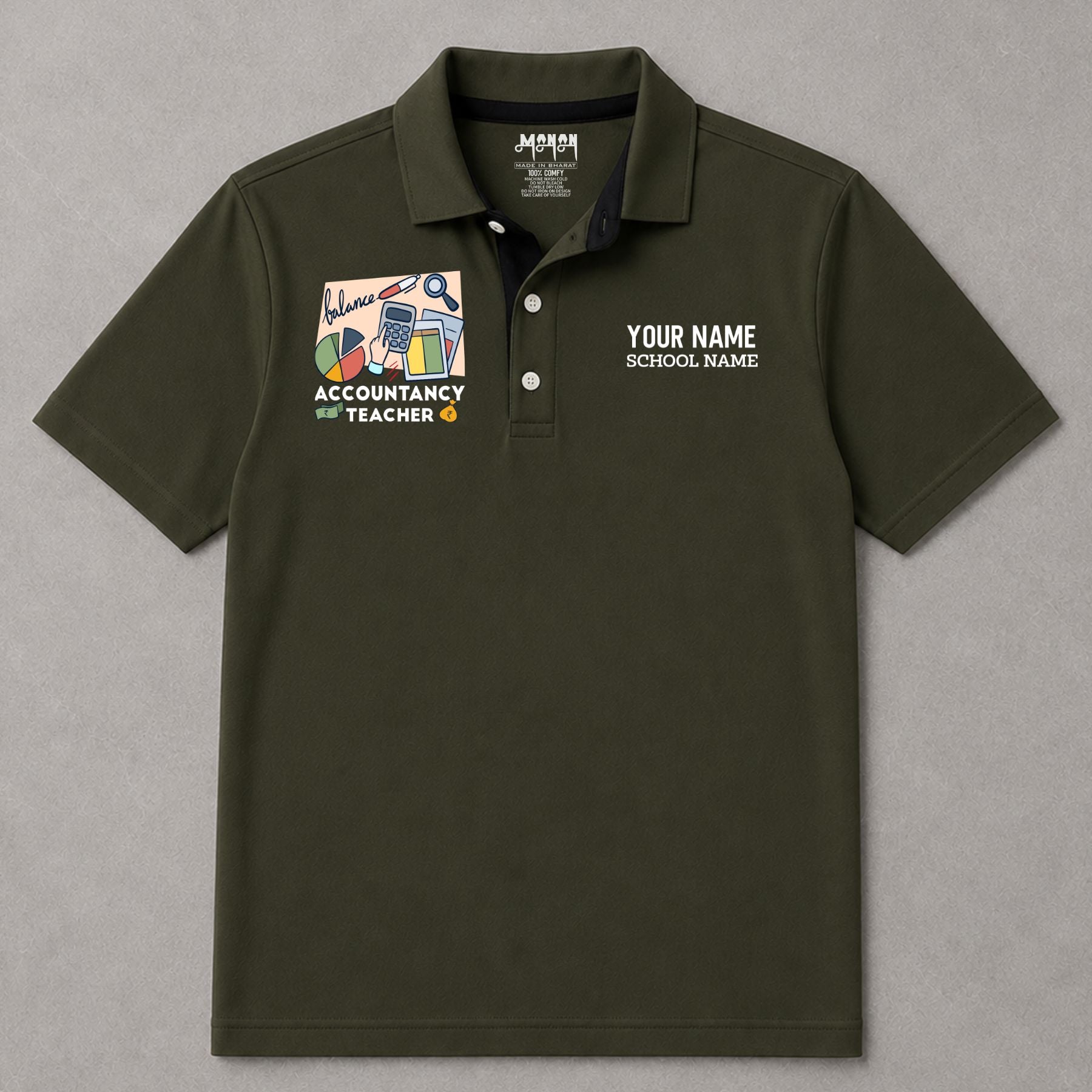 Accountancy Teacher - Personalized Unisex Polo T-shirt