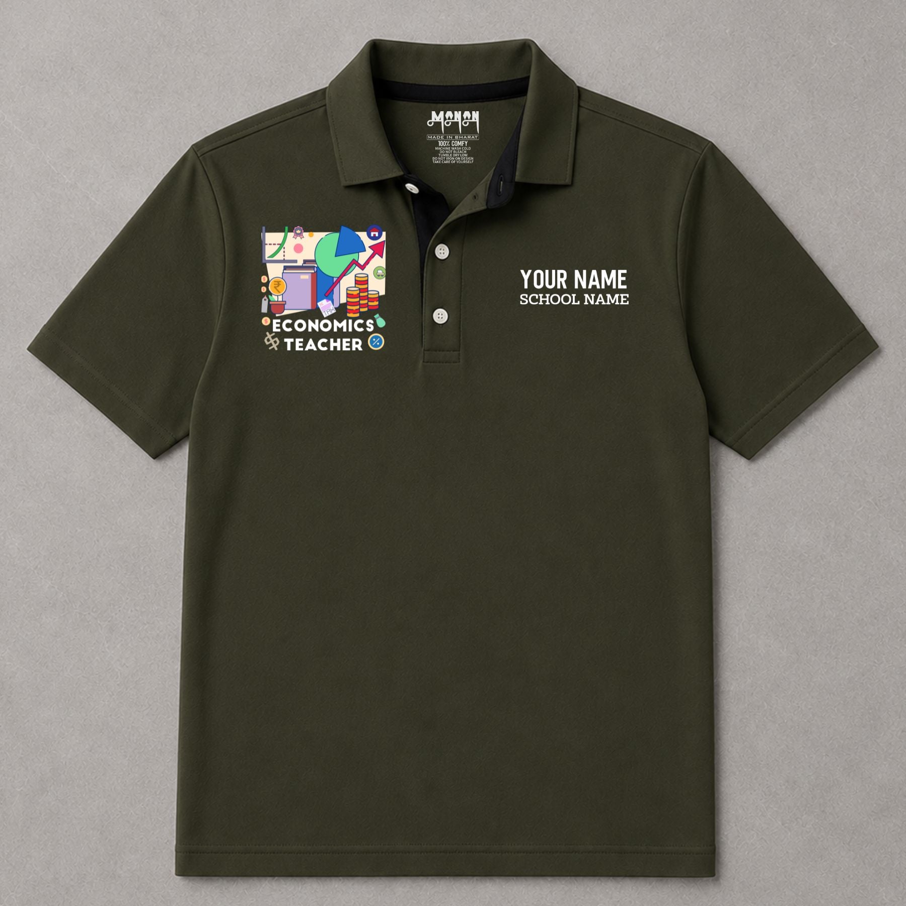 Economics Teacher - Personalized Unisex Polo T-shirt