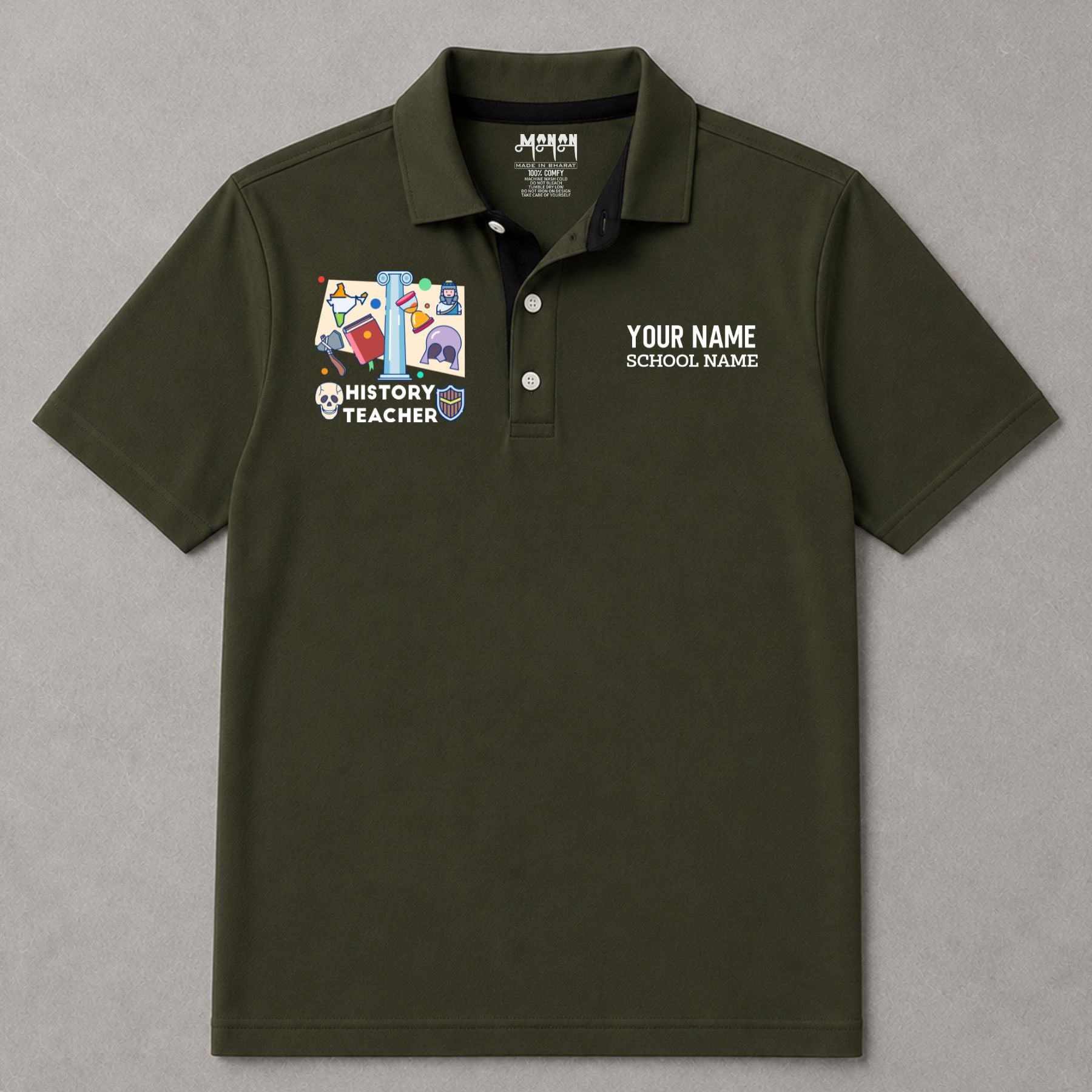 History Teacher - Personalized Unisex Polo T-shirt