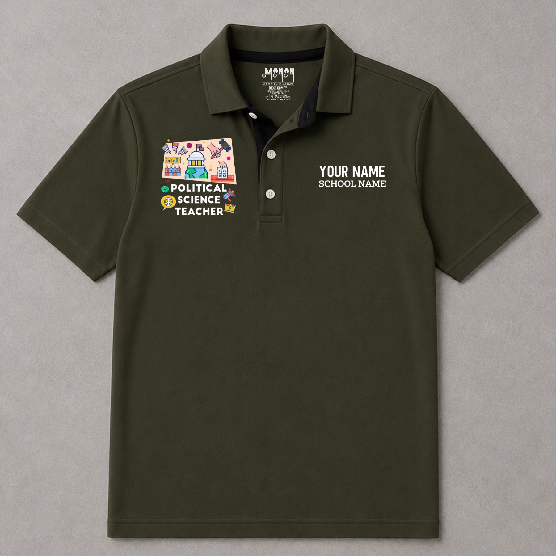 Political Science Teacher - Personalized Unisex Polo T-shirt