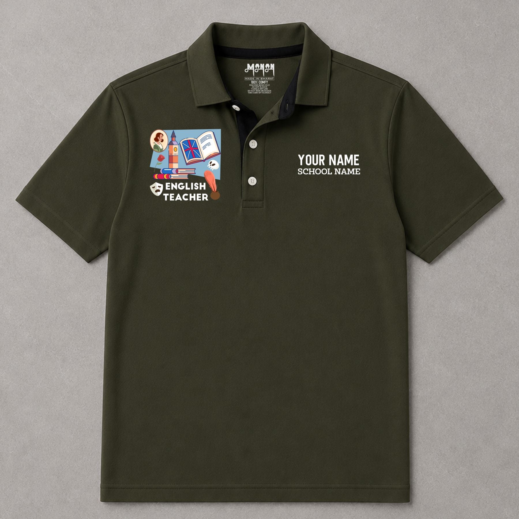 English Teacher - Personalized Unisex Polo T-shirt